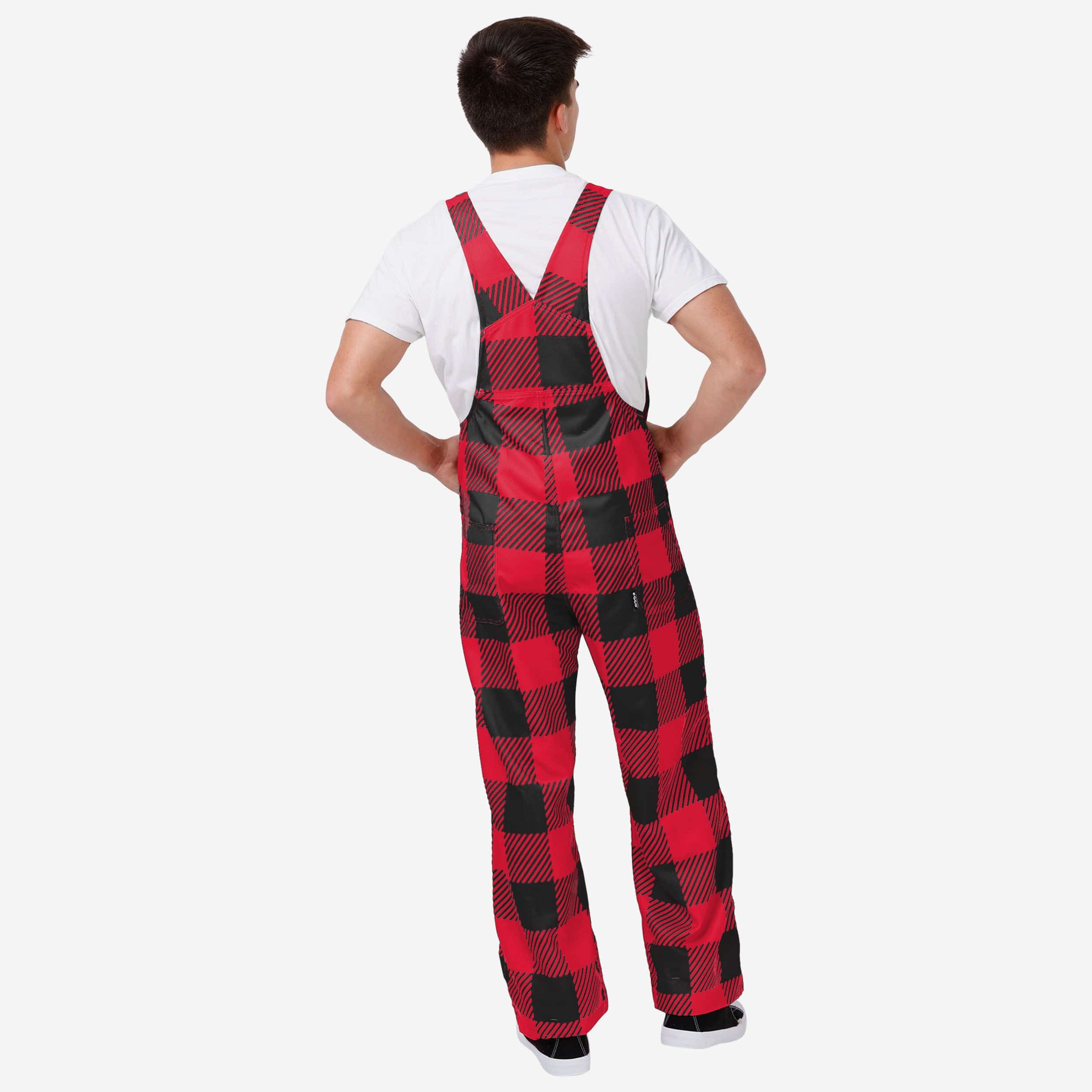 Rutgers Scarlet Knights Mens Plaid Bib Overalls - Image 2