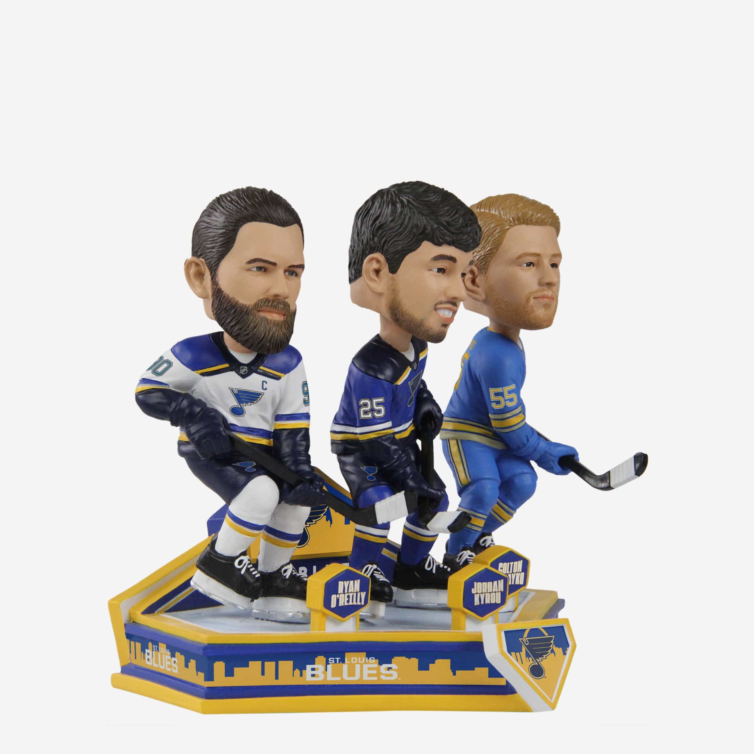 Ryan O'Reilly & Jordan Kyrou & Colton Parayko St Louis Blues Triple Bobblehead - Image 6