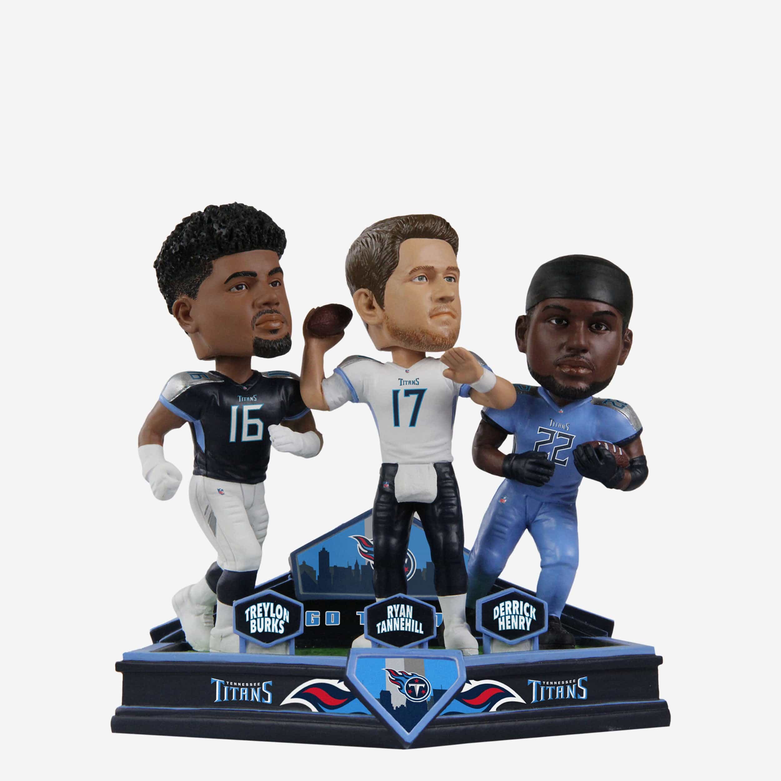 Ryan Tannehill & Derrick Henry & Treylon Burks Tennessee Titans Triple Bobblehead