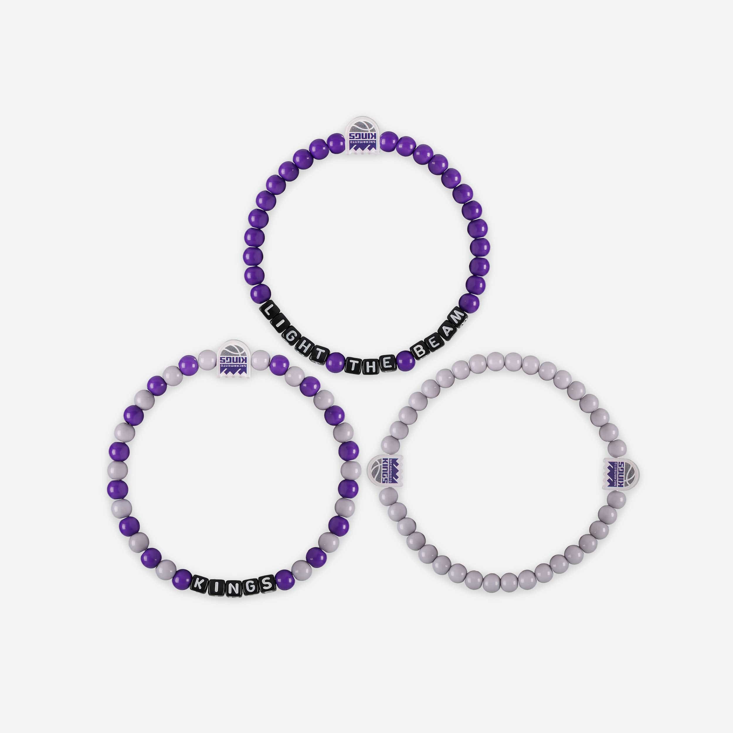 Sacramento Kings 3 Pack Beaded Friendship Bracelet - Image 3