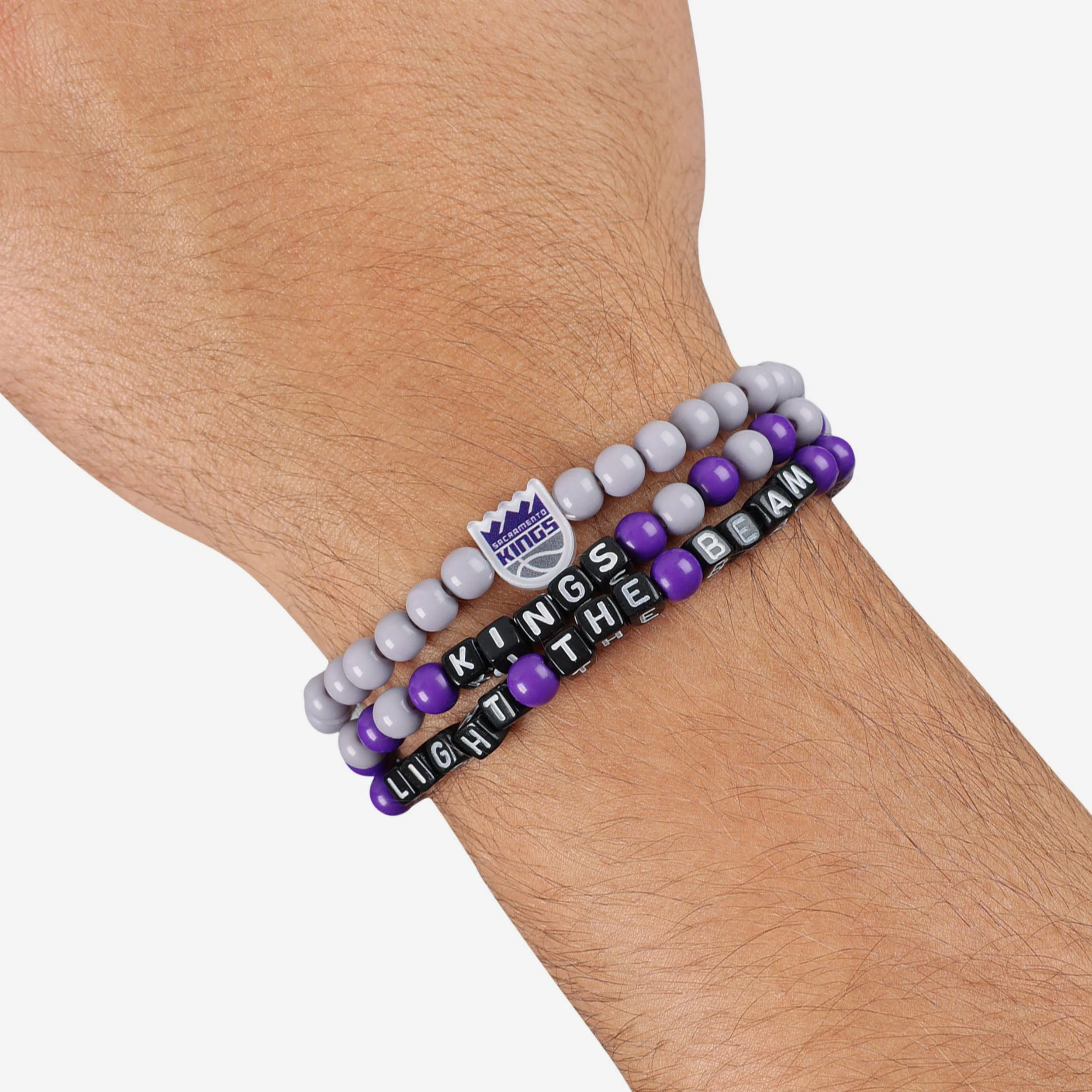 Sacramento Kings 3 Pack Beaded Friendship Bracelet - Image 4