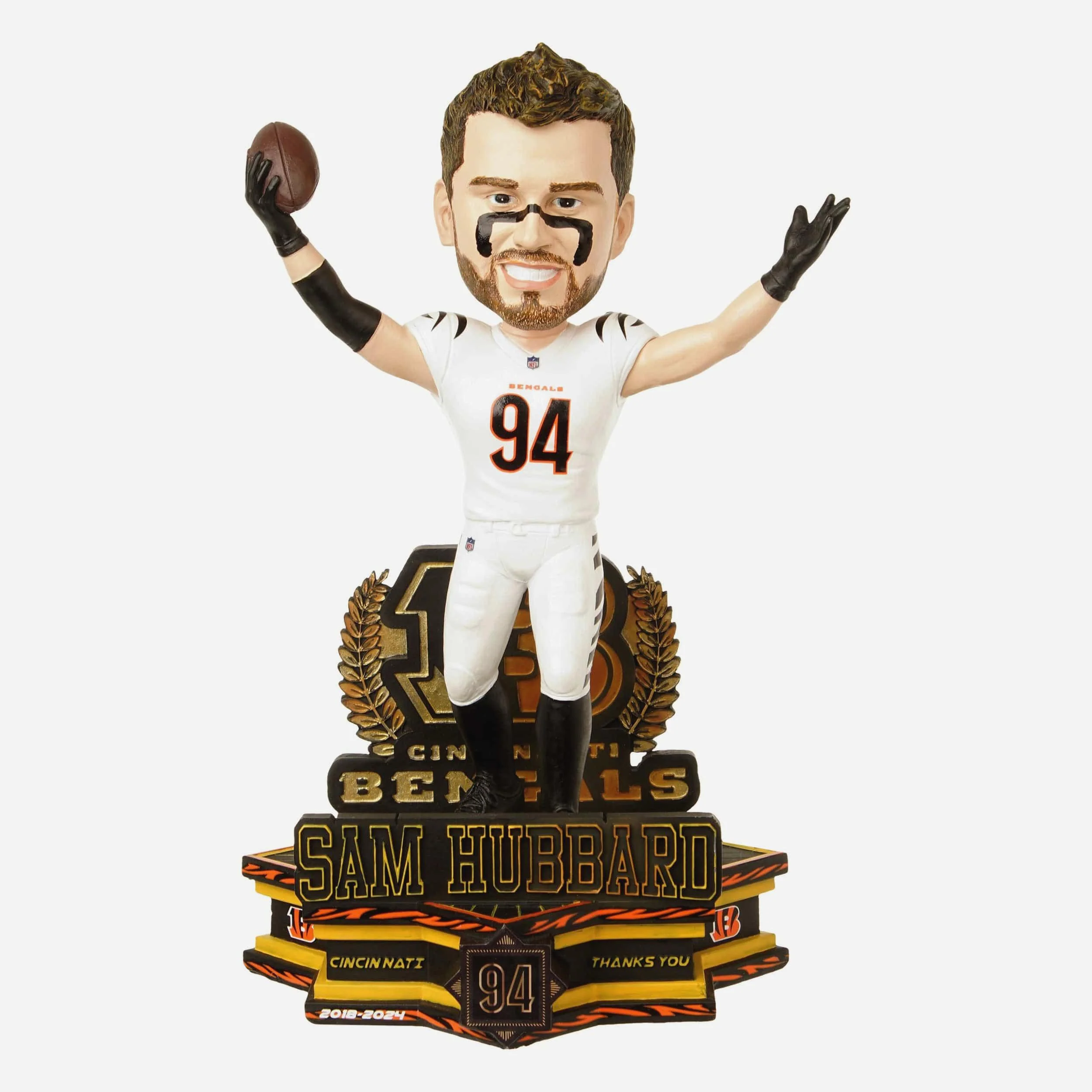 Sam Hubbard Cincinnati Bengals Retirement Bobblehead