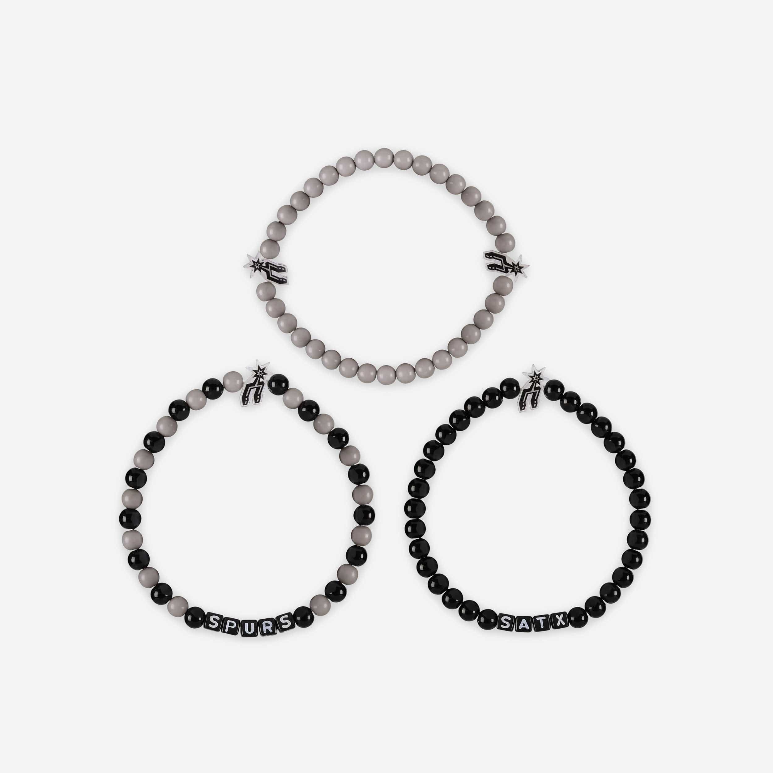 San Antonio Spurs 3 Pack Beaded Friendship Bracelet - Image 3