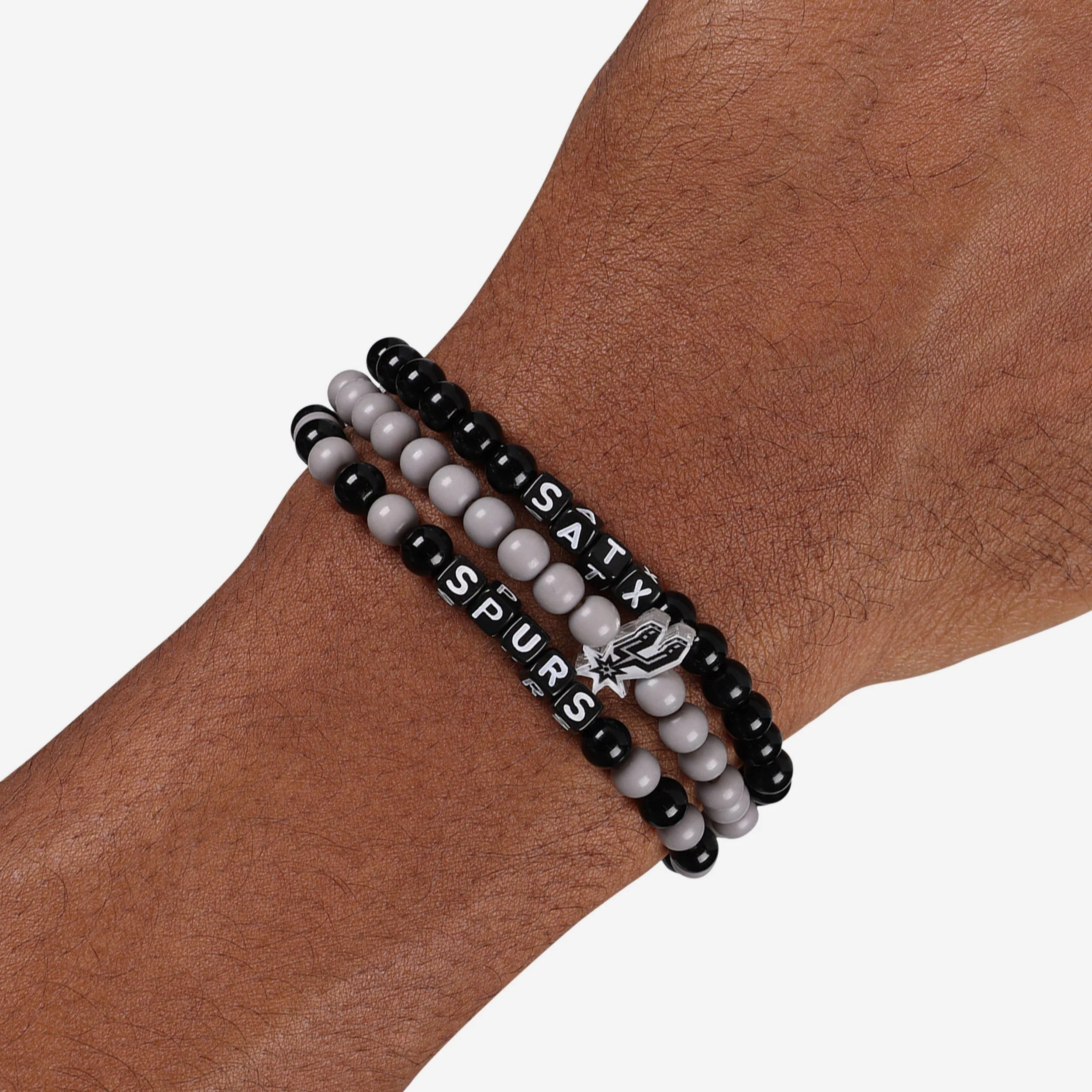 San Antonio Spurs 3 Pack Beaded Friendship Bracelet - Image 4