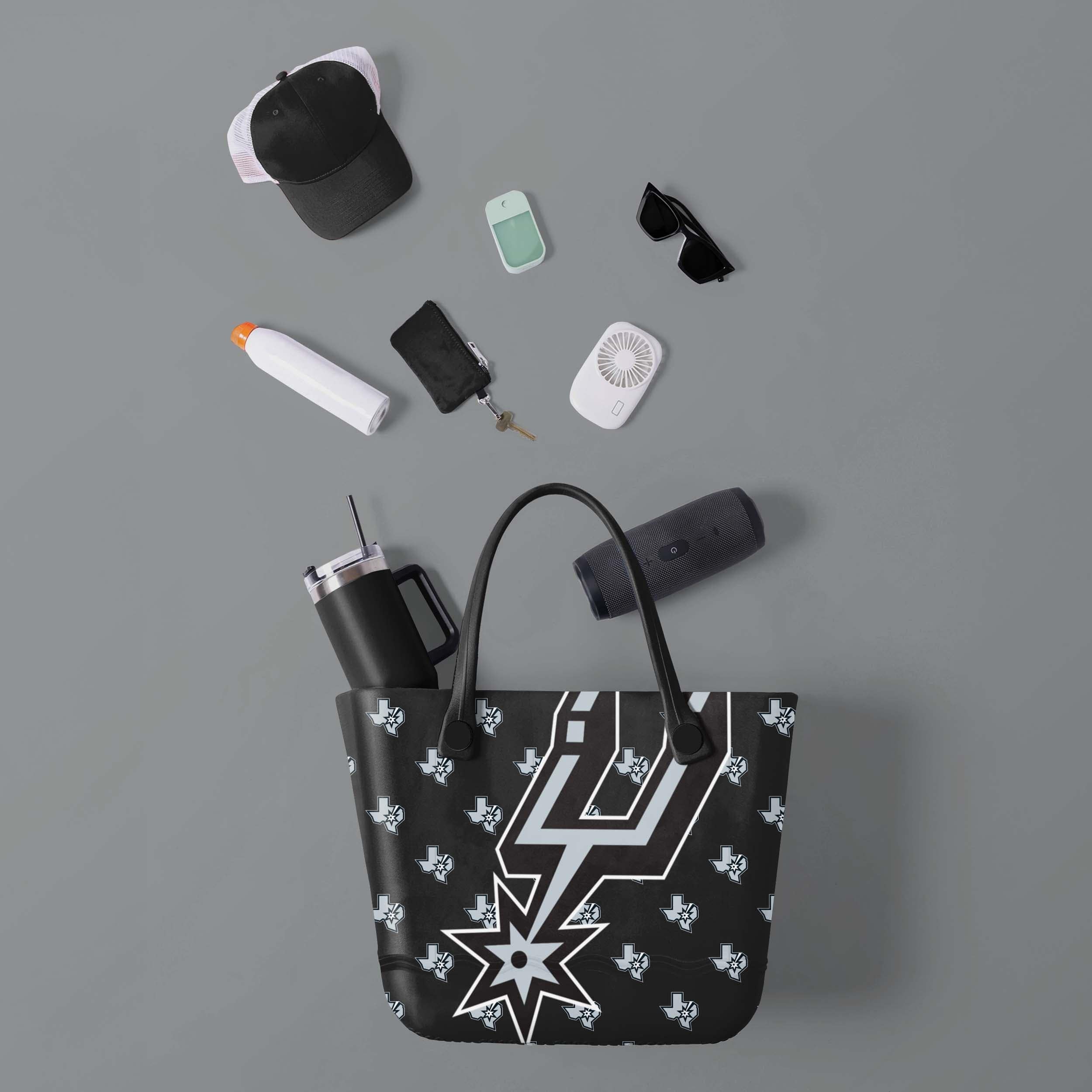 San Antonio Spurs Big Logo Mini Print Tailgate Tote Bag - Image 2