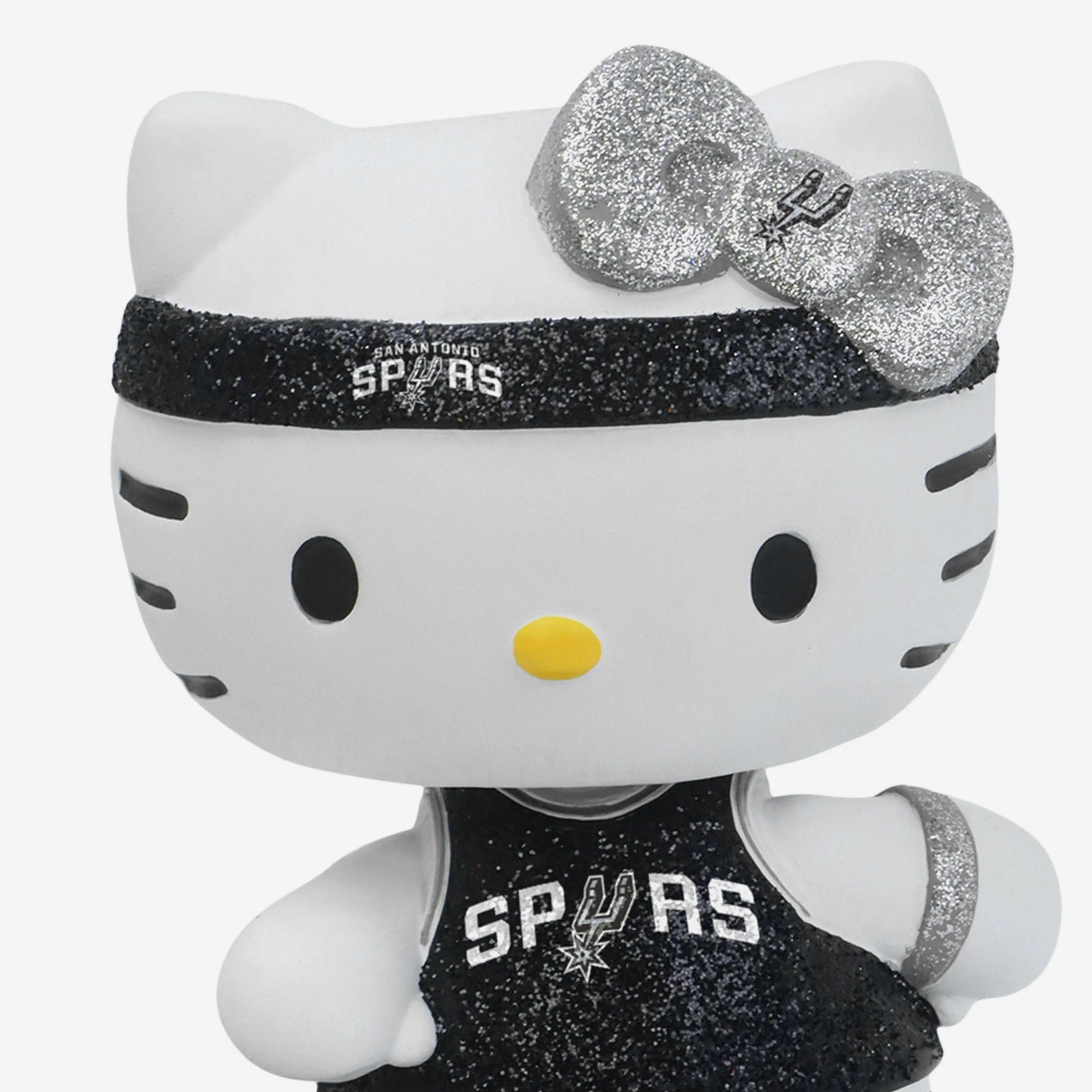 San Antonio Spurs Hello Kitty® Glitter Mini Bobblehead - Image 2