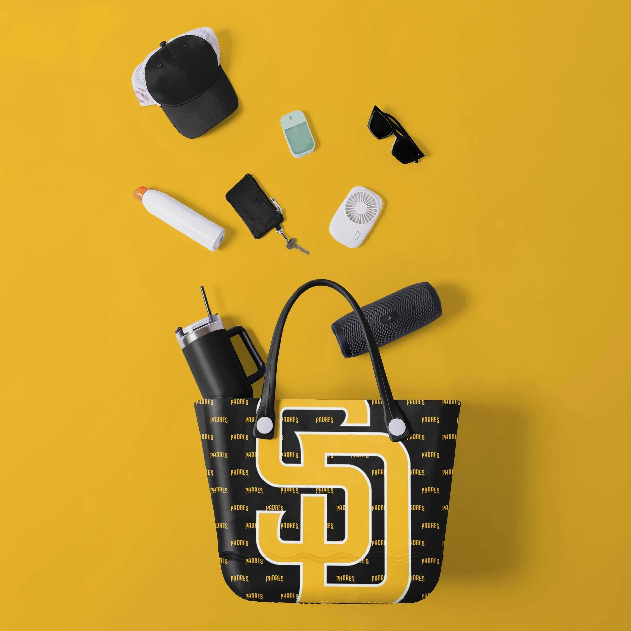 San Diego Padres Big Logo Mini Print Tailgate Tote Bag - Image 2