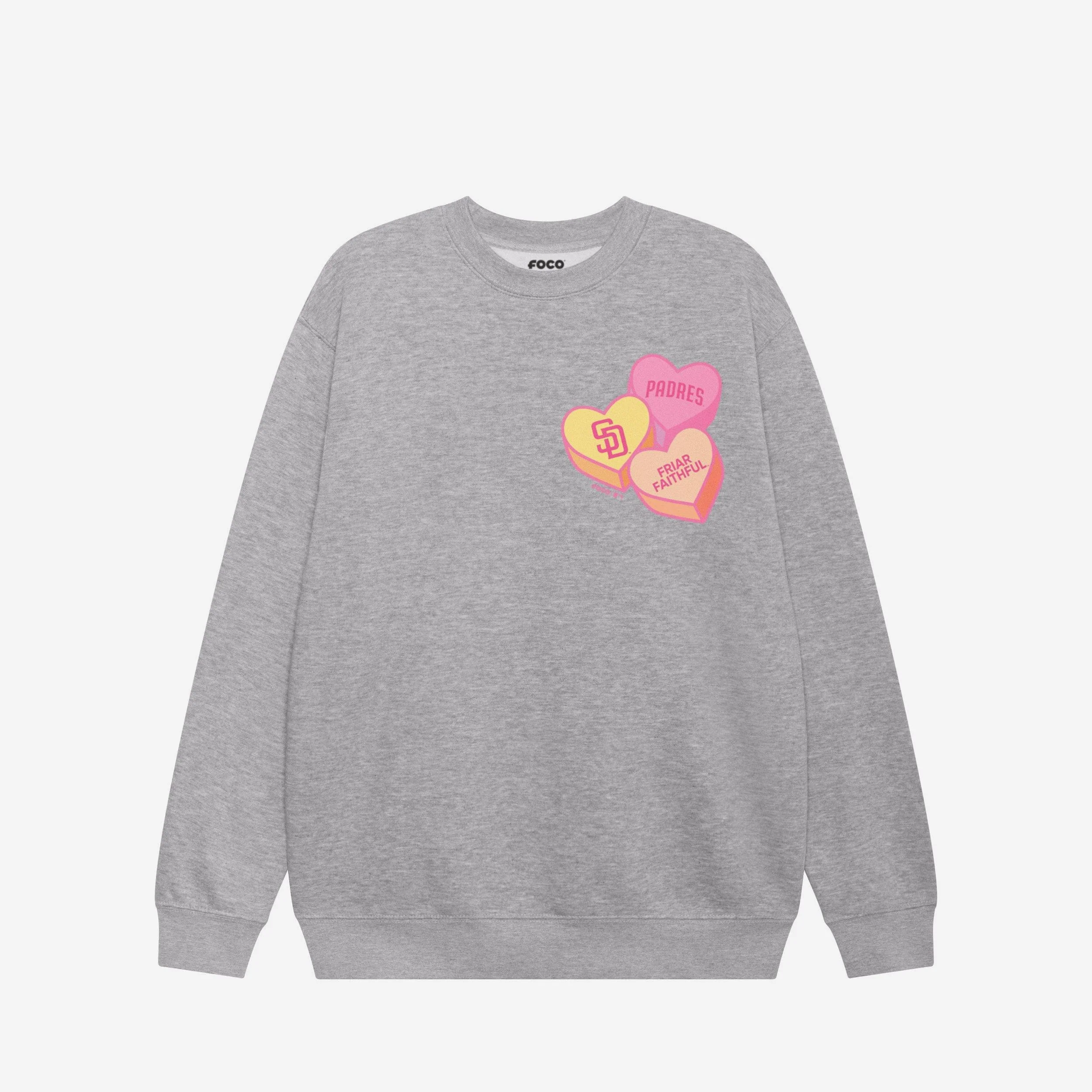 San Diego Padres Candy Heart Crew Neck Sweatshirt - Image 3
