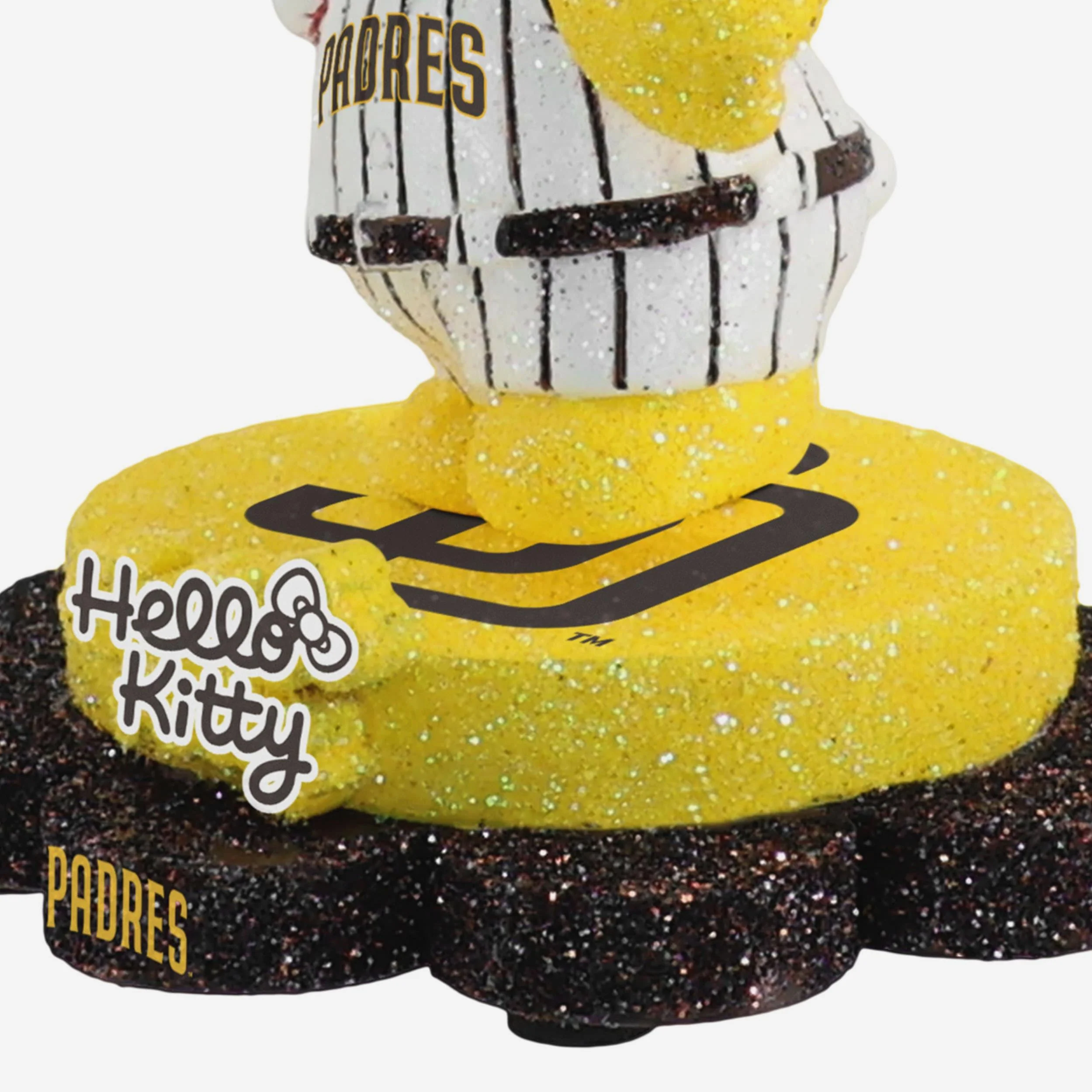 San Diego Padres Hello Kitty® Glitter Mini Bobblehead - Image 3