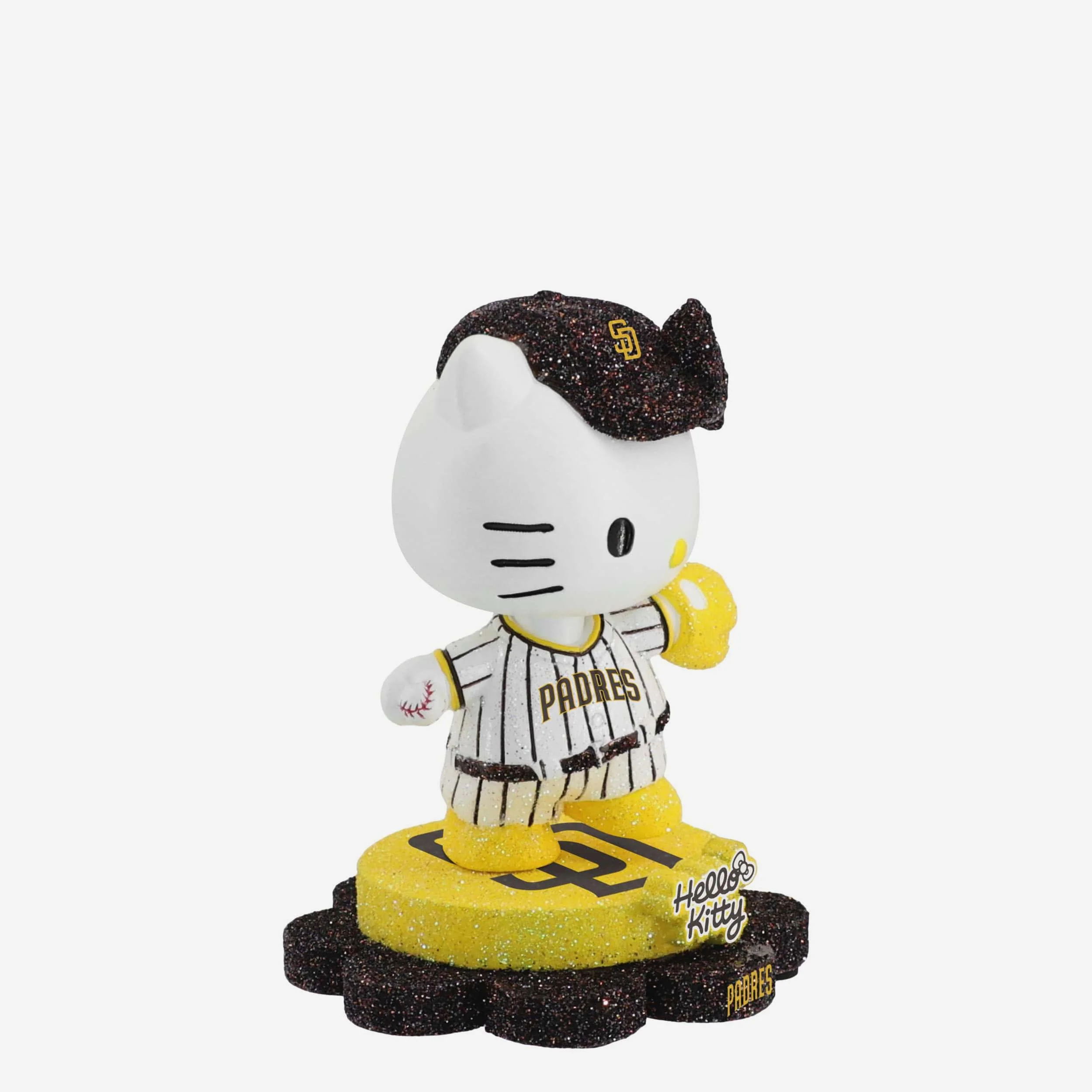 San Diego Padres Hello Kitty® Glitter Mini Bobblehead - Image 4