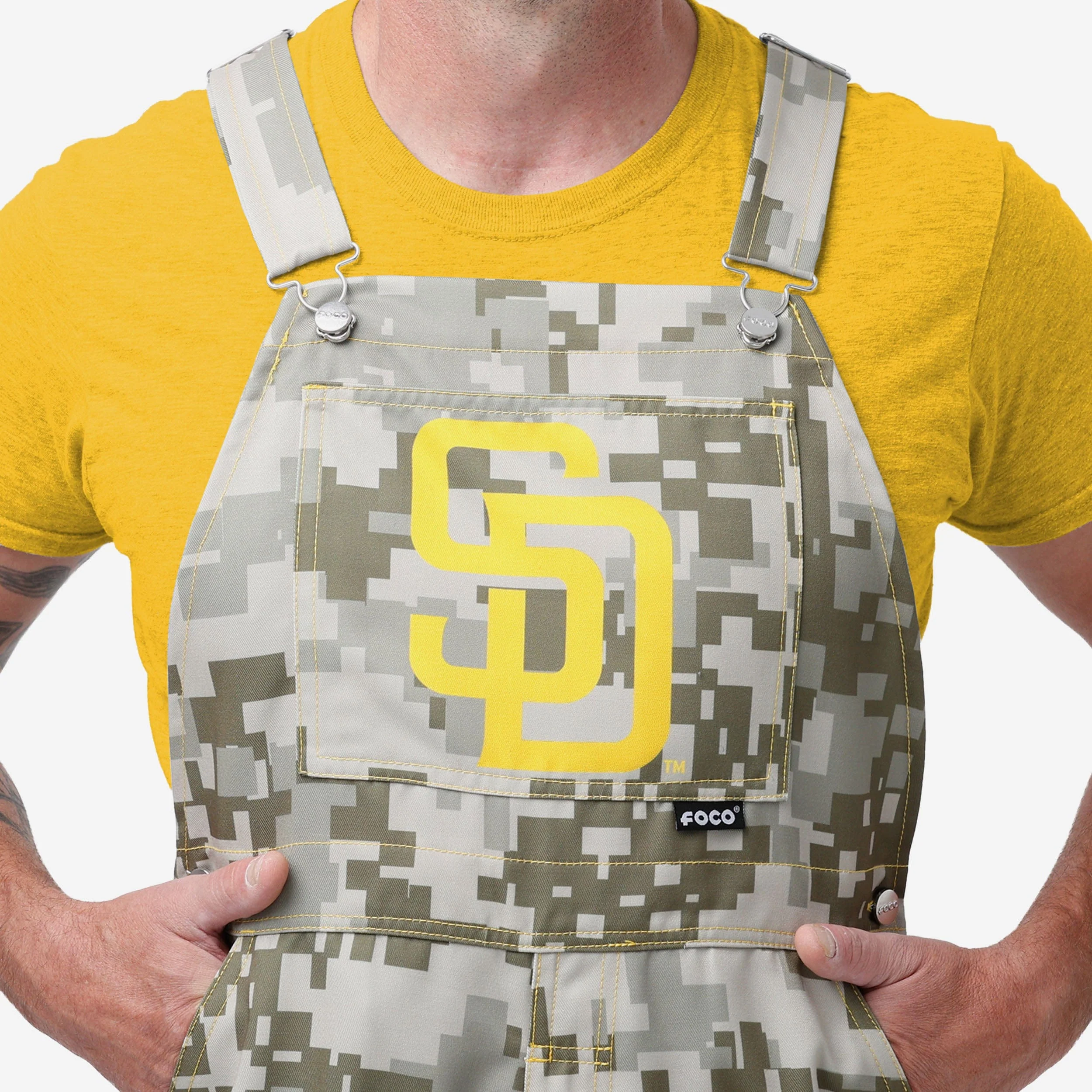 San Diego Padres Mens Digital Camo Thematic Bib Overalls - Image 4