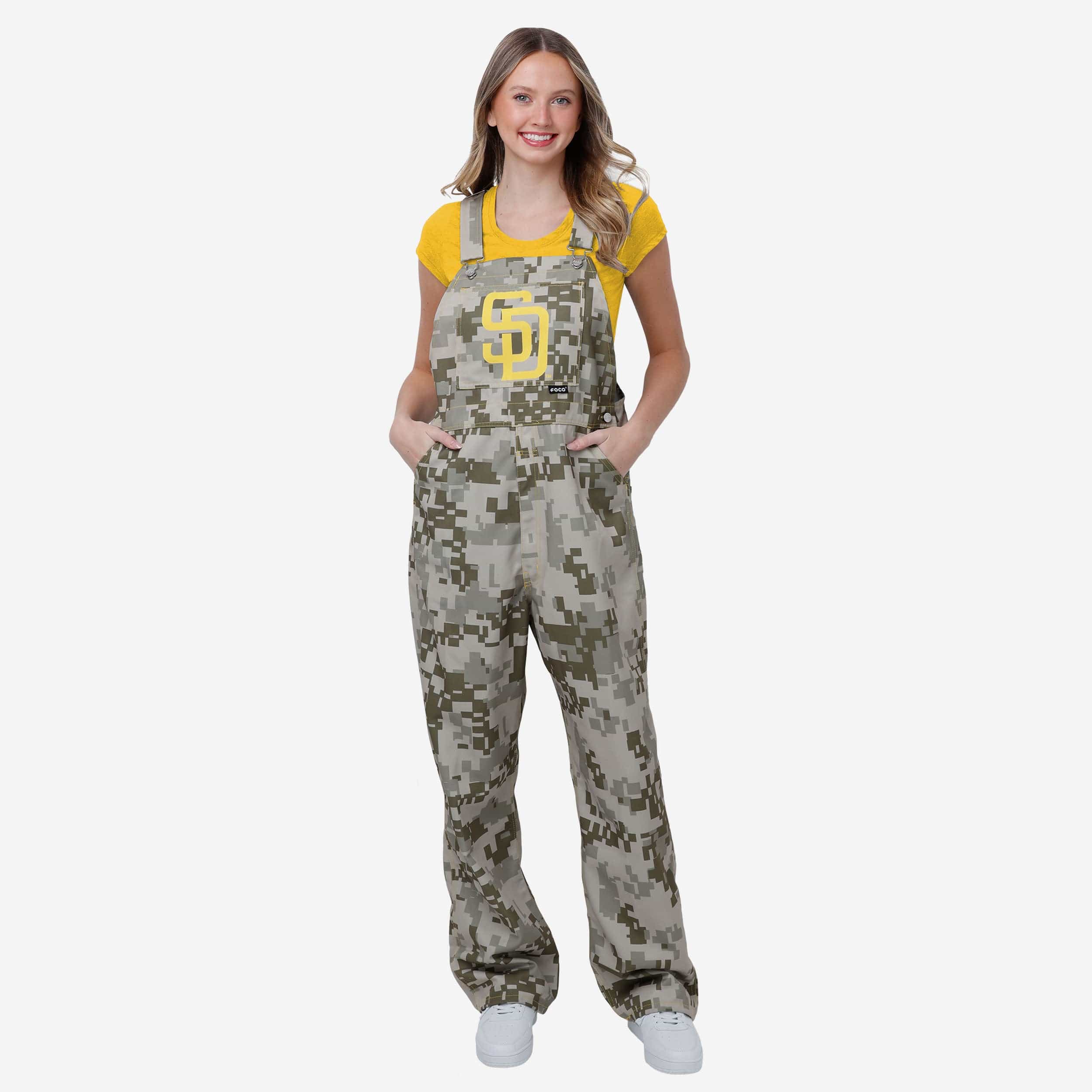 San Diego Padres Womens Digital Camo Thematic Bib Overalls