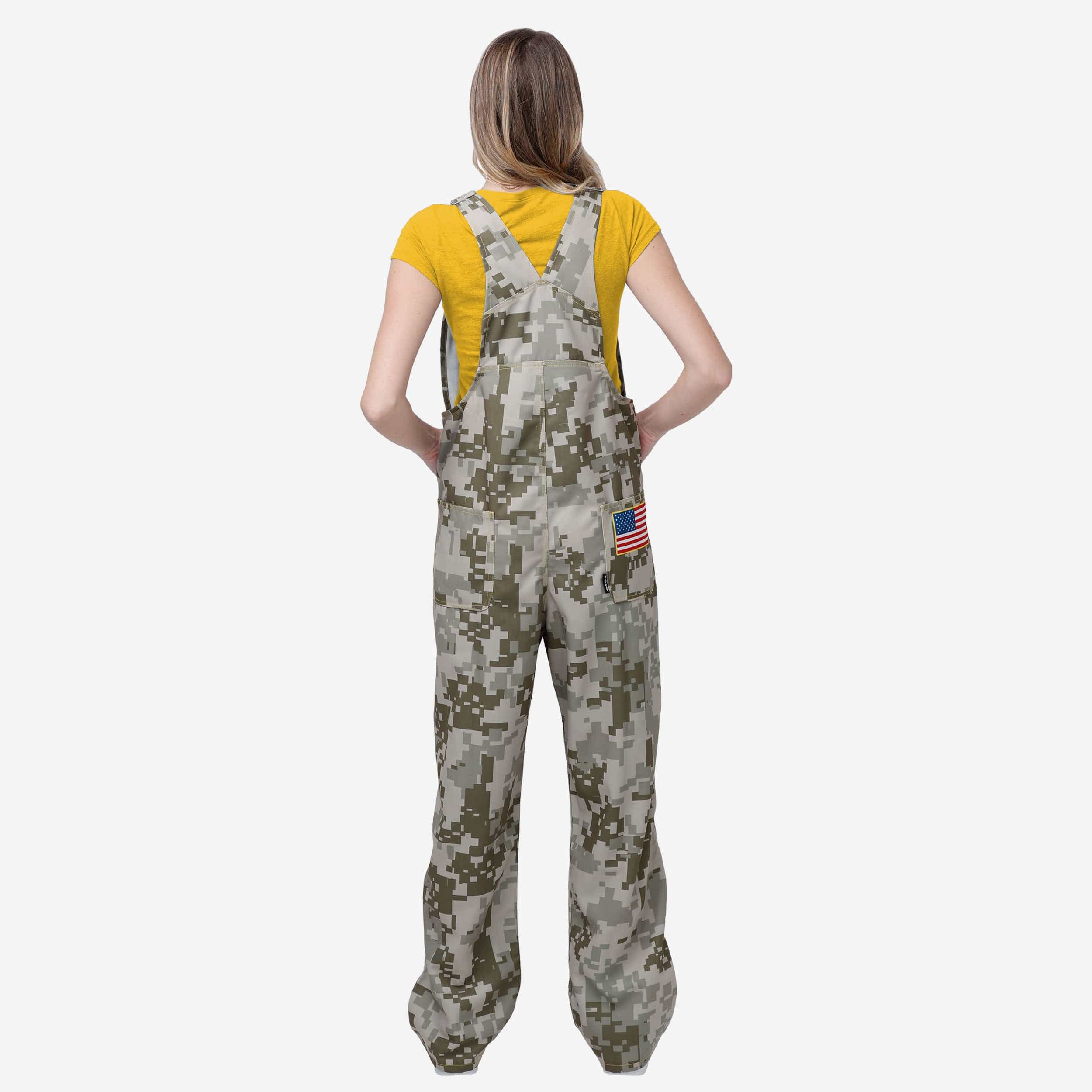 San Diego Padres Womens Digital Camo Thematic Bib Overalls - Image 2