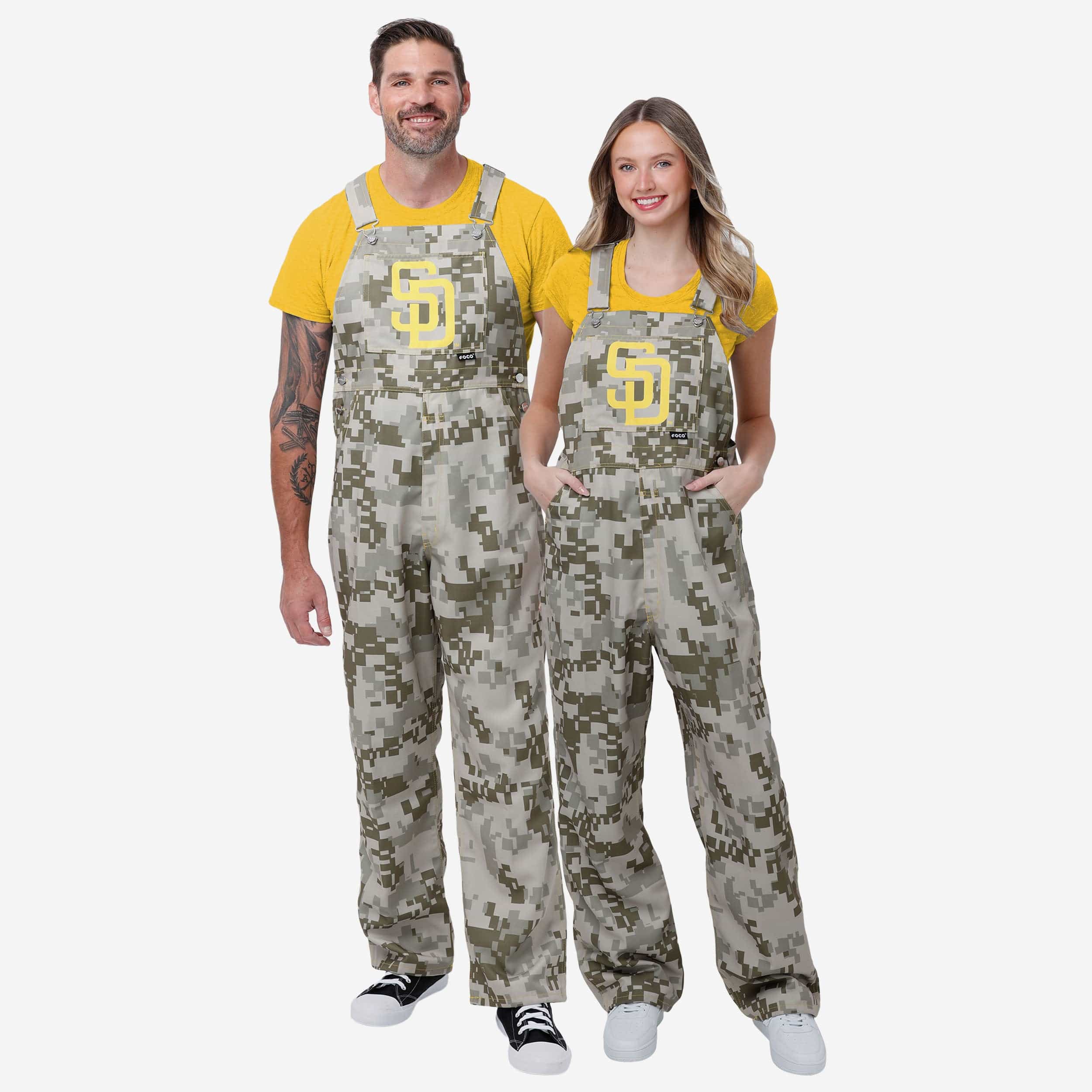 San Diego Padres Womens Digital Camo Thematic Bib Overalls - Image 3