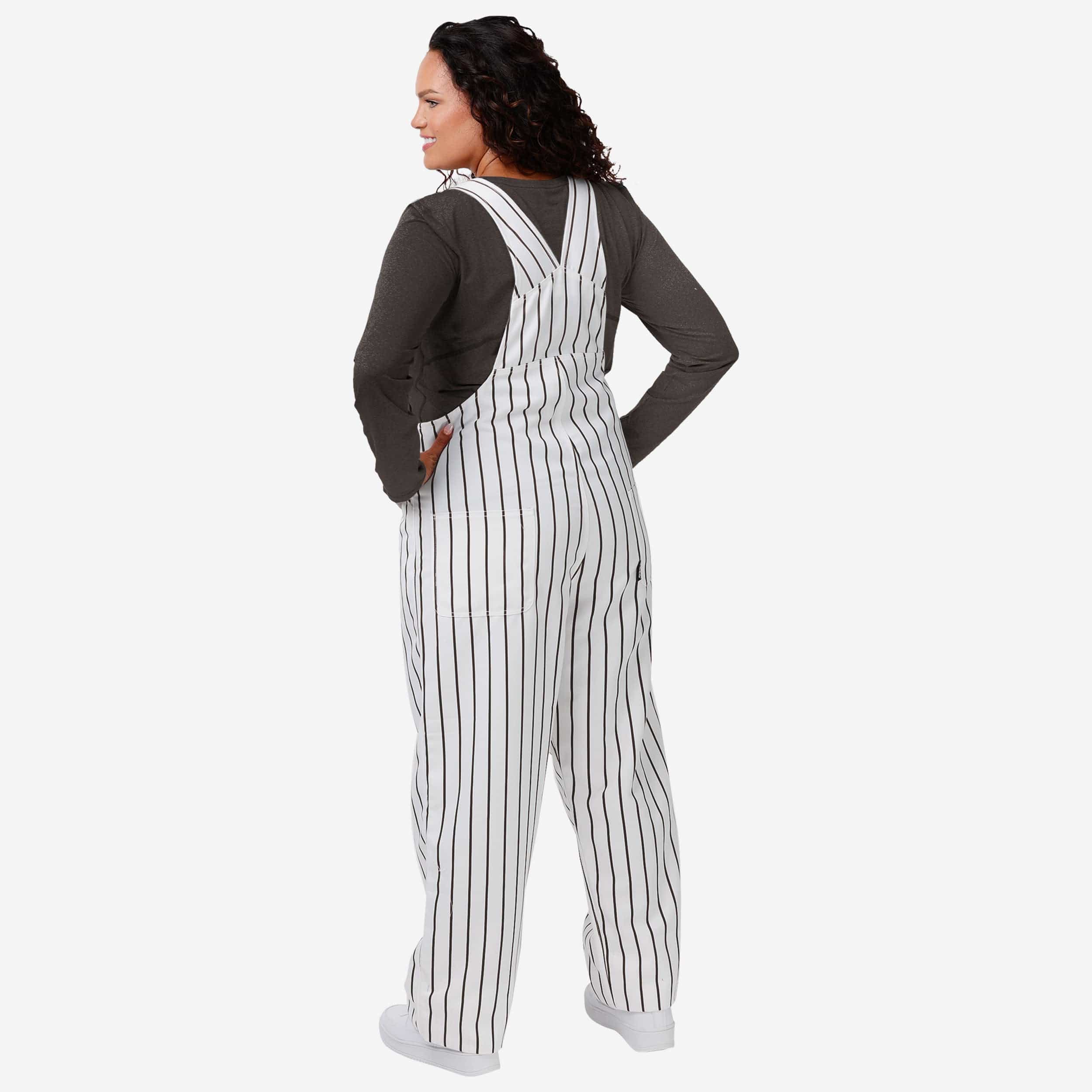 San Diego Padres Womens Pinstripe Bib Overalls - Image 2