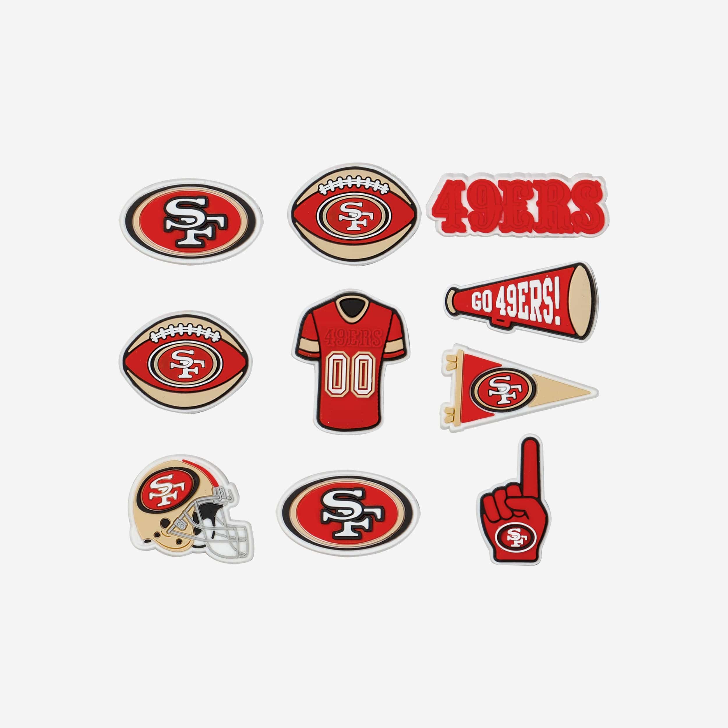 San Francisco 49ers 10 Pack Team Clog Charms