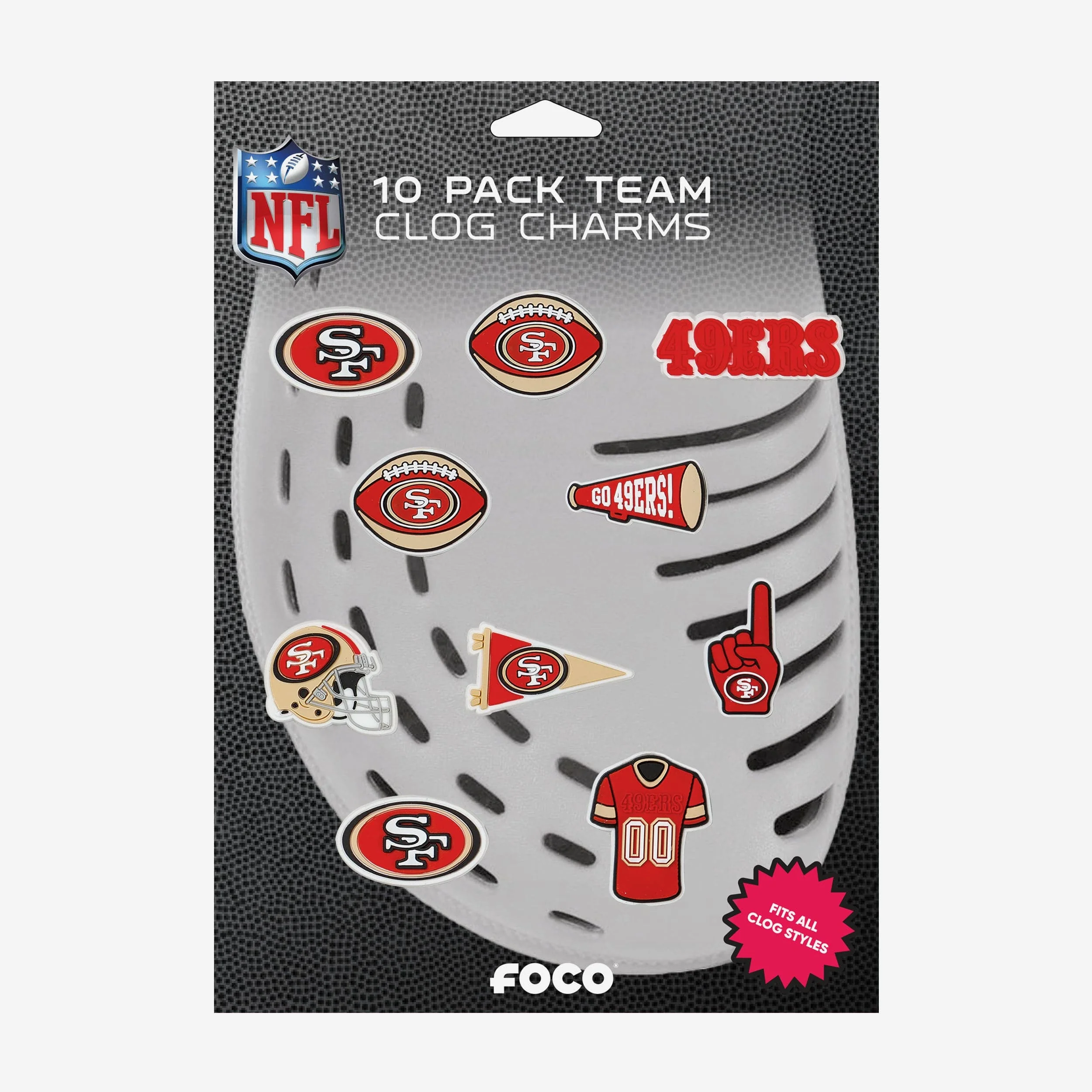 San Francisco 49ers 10 Pack Team Clog Charms - Image 5