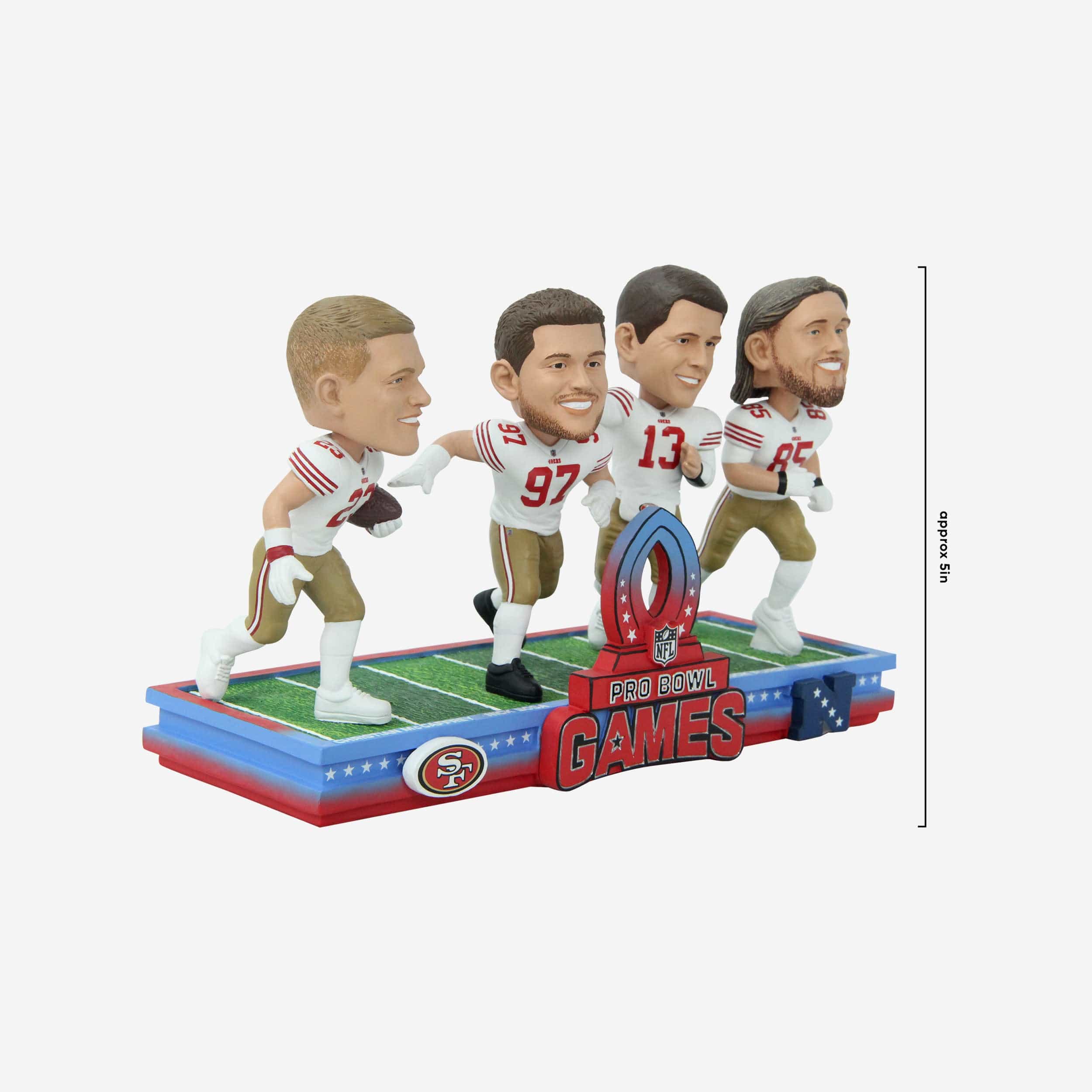 San Francisco 49ers 2024 Pro Bowl Games Mini Bobblehead Scene - Image 2