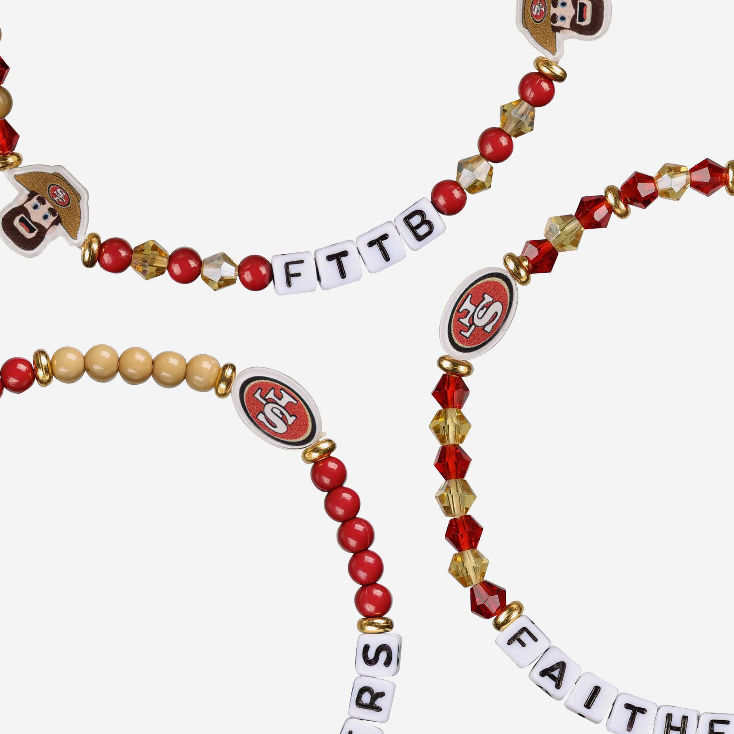 San Francisco 49ers 3 Pack Friendship Bracelet - Image 2