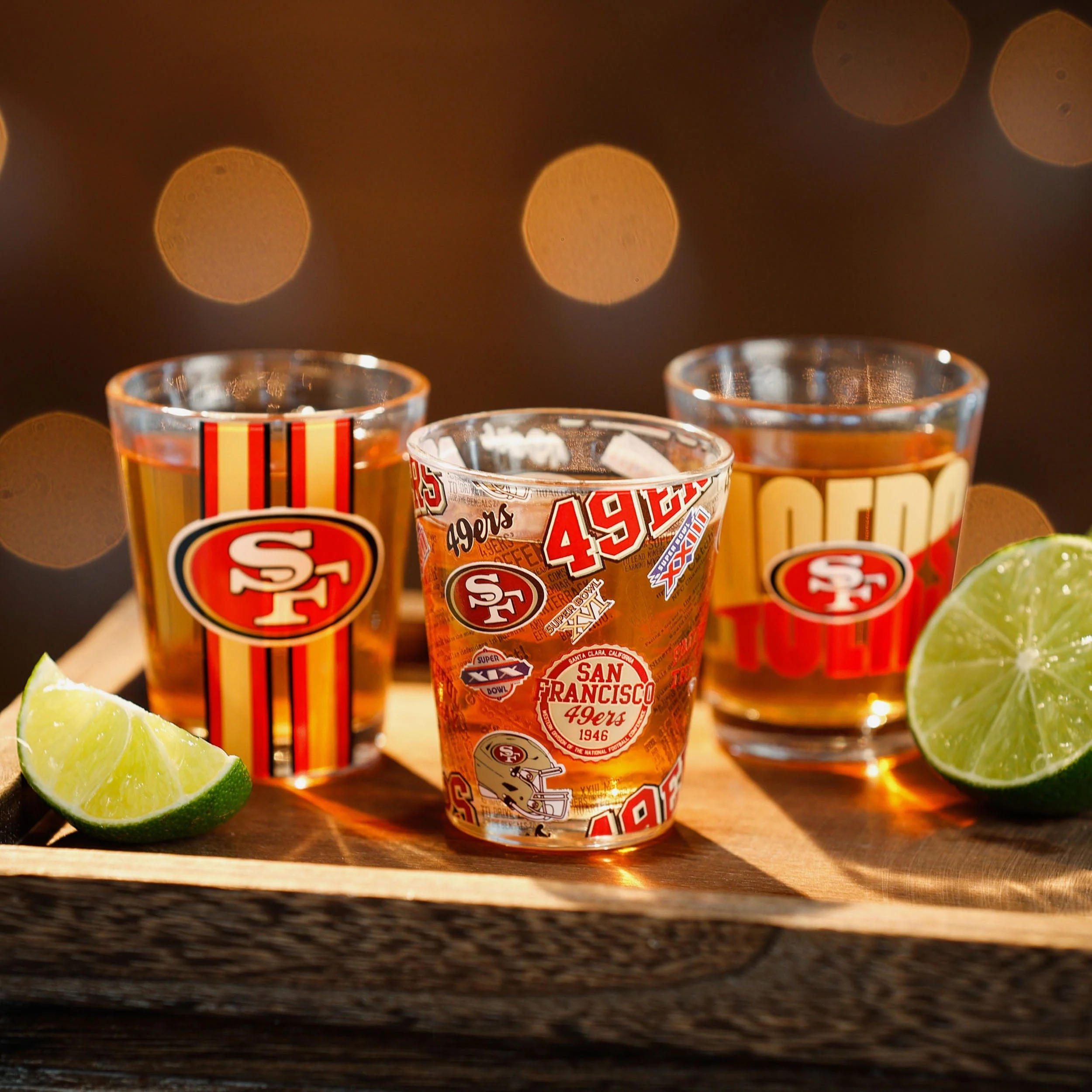 San Francisco 49ers 3 Pack Shot Glass - Image 2