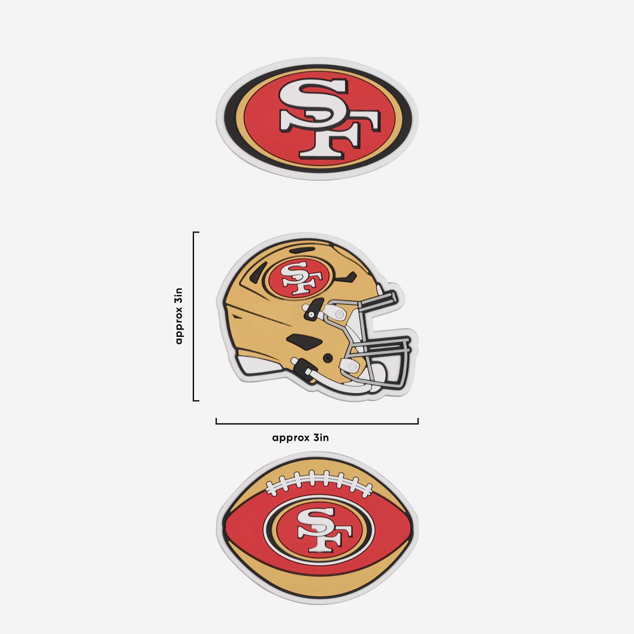 San Francisco 49ers 3 Pack Tailgate Tote Charms - Image 4
