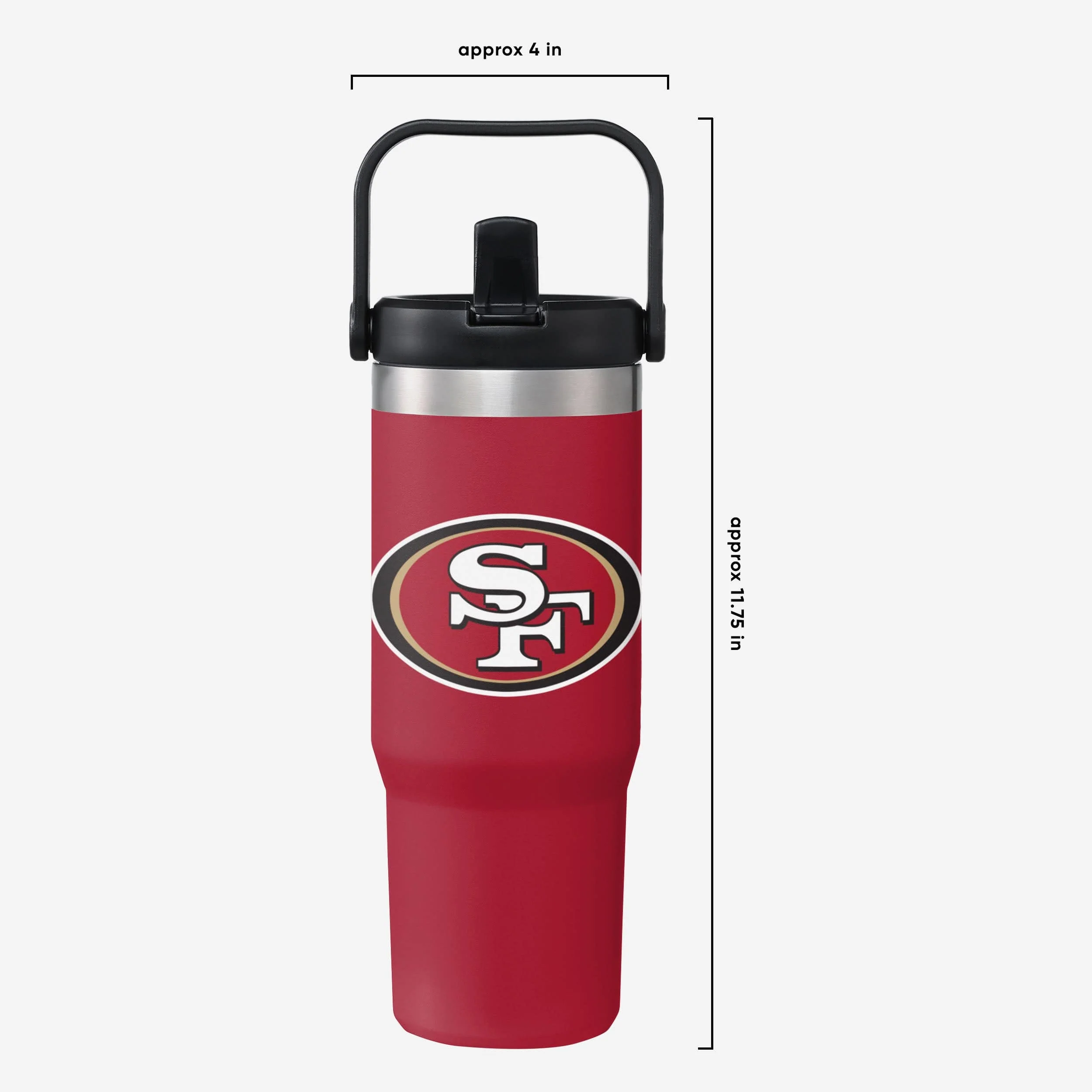 San Francisco 49ers 30 oz Straw Tumbler - Image 5