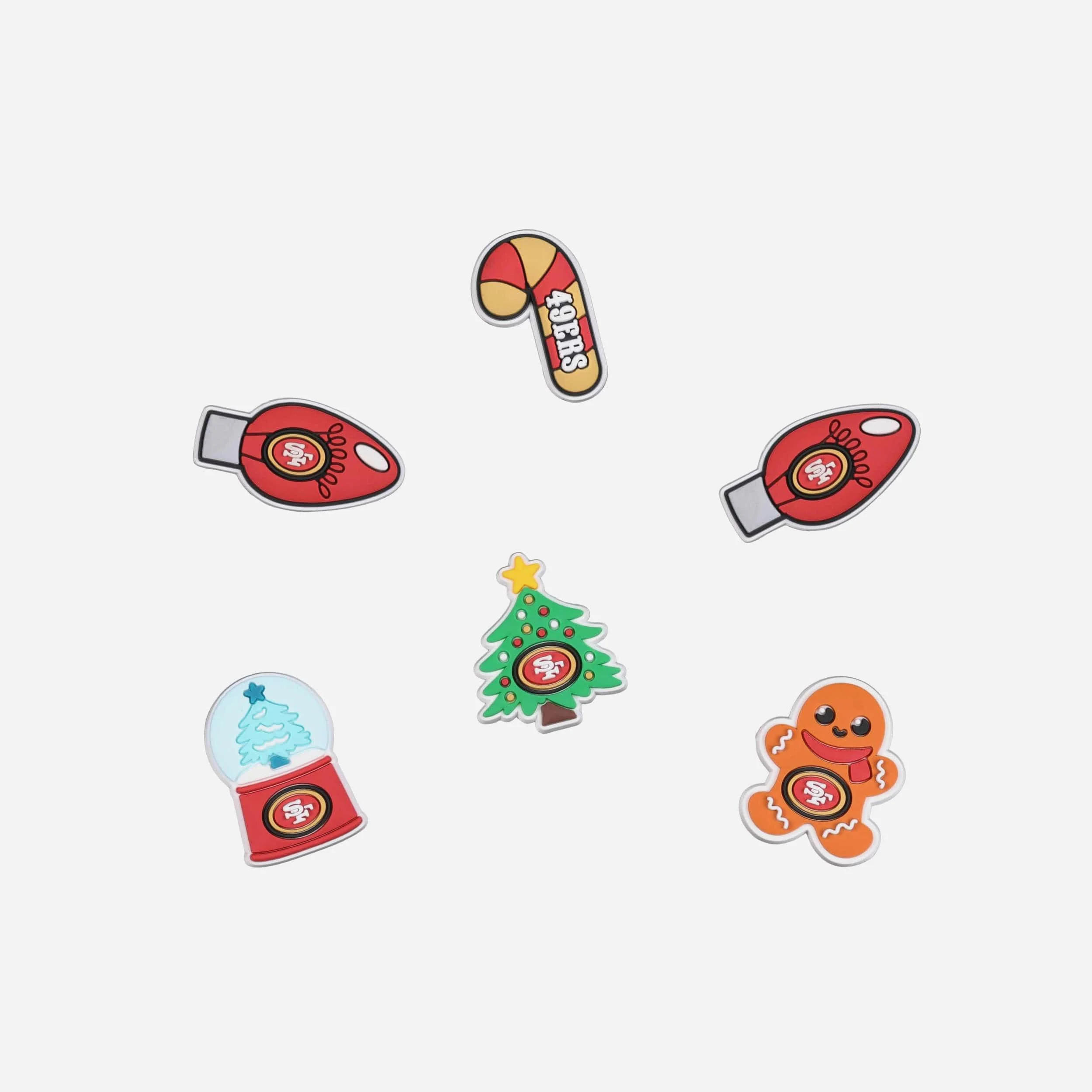 San Francisco 49ers 6 Pack Holiday Team Clog Charms