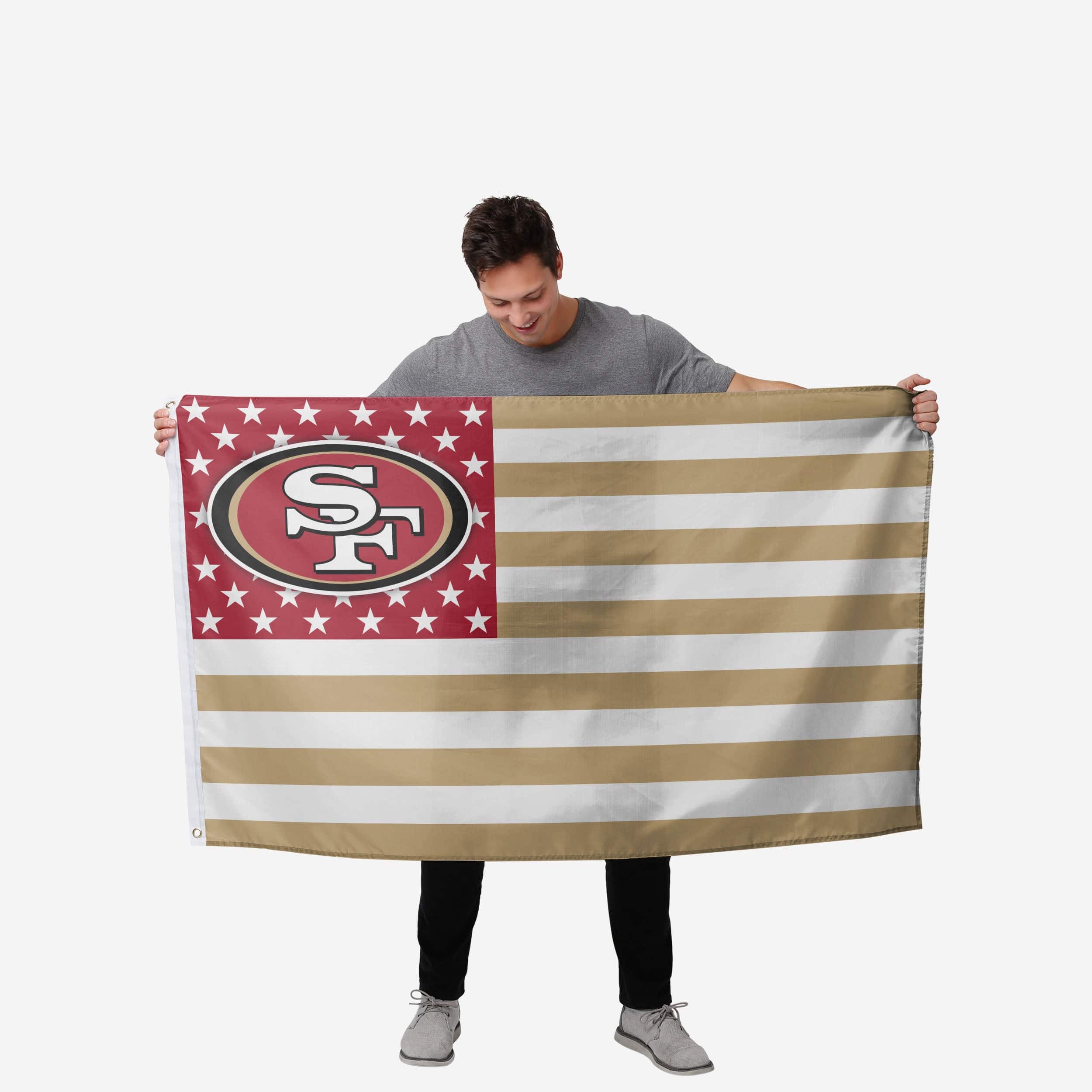 San Francisco 49ers American Stars Horizontal Flag - Image 2
