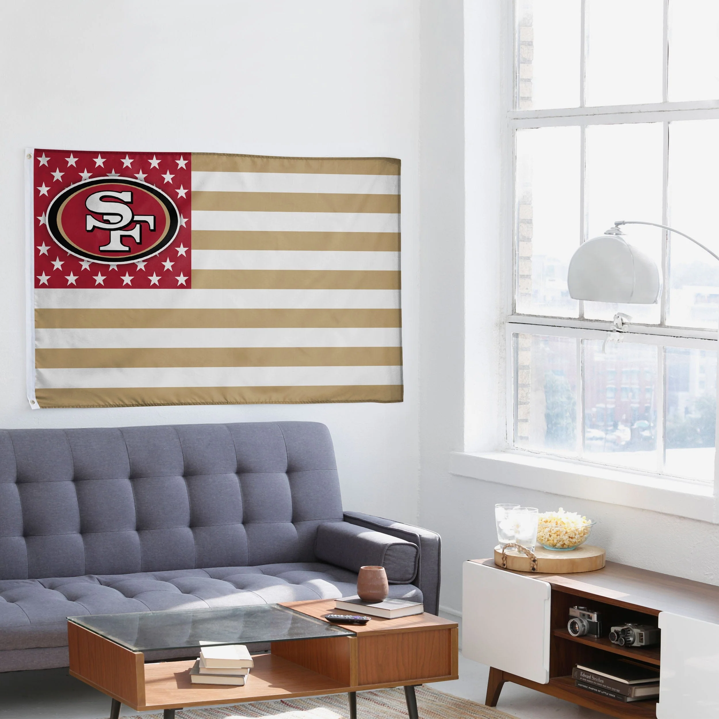 San Francisco 49ers American Stars Horizontal Flag - Image 4