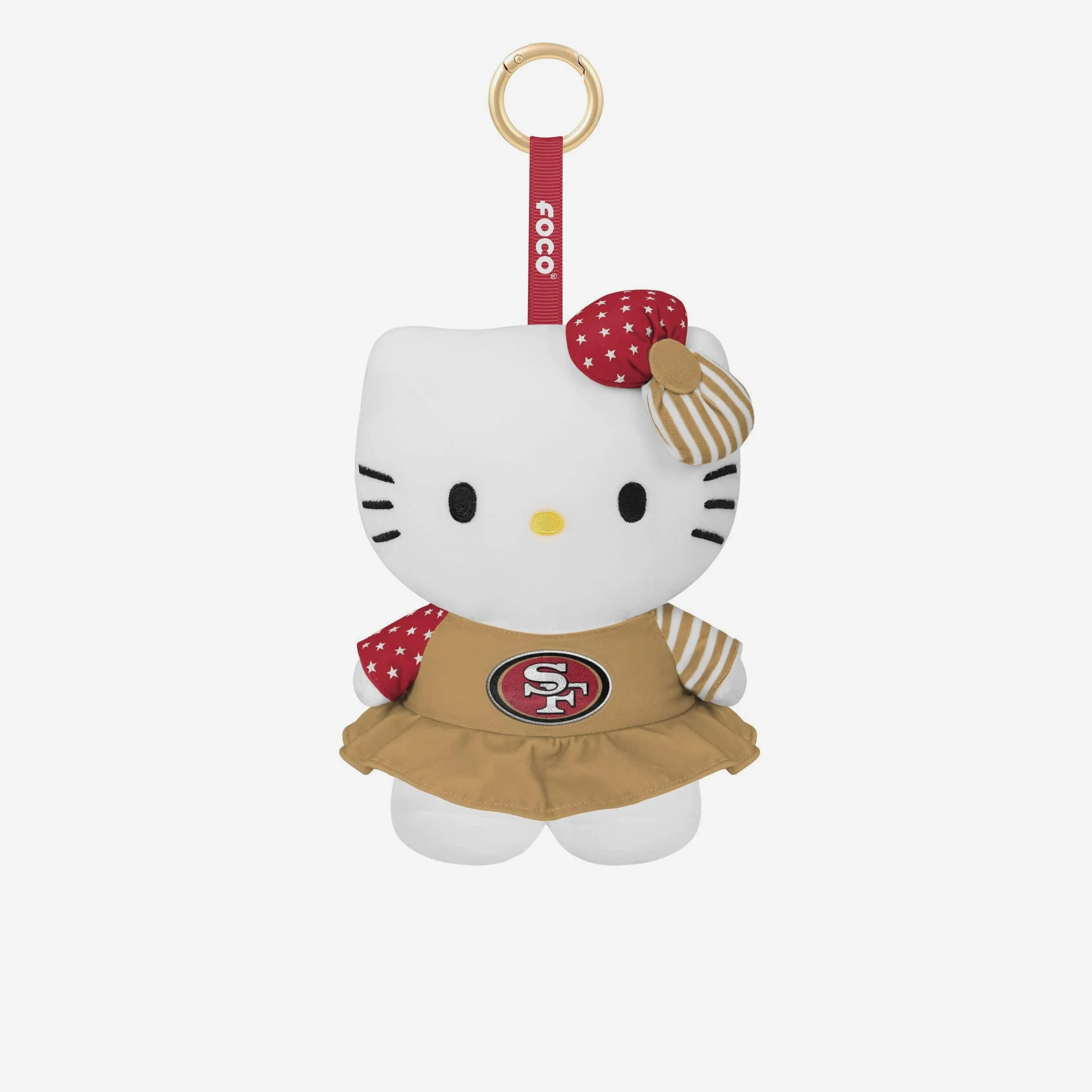 San Francisco 49ers Americana Plush Hello Kitty® Bag Charm Keychain