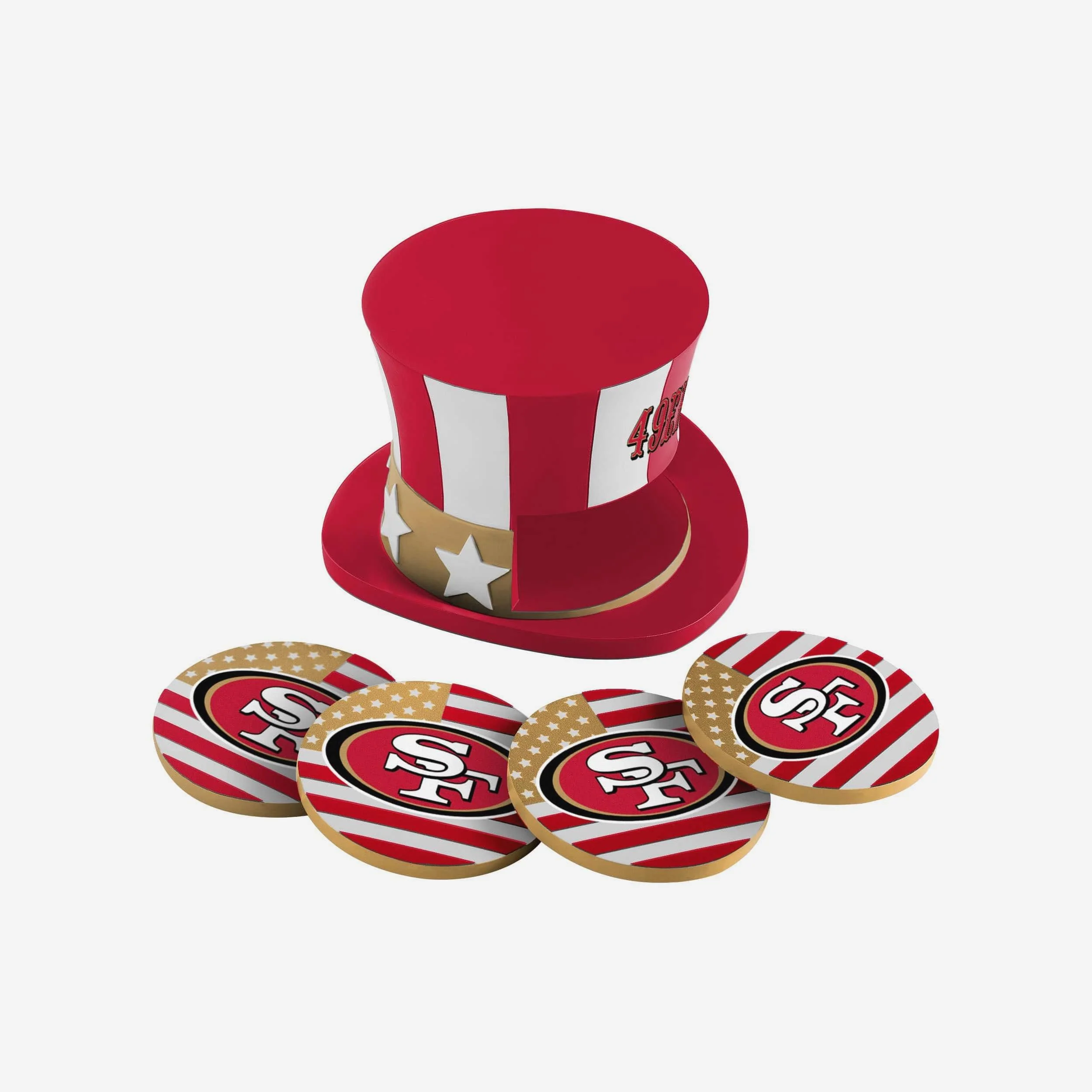 San Francisco 49ers Americana Resin Coaster Set - Image 3