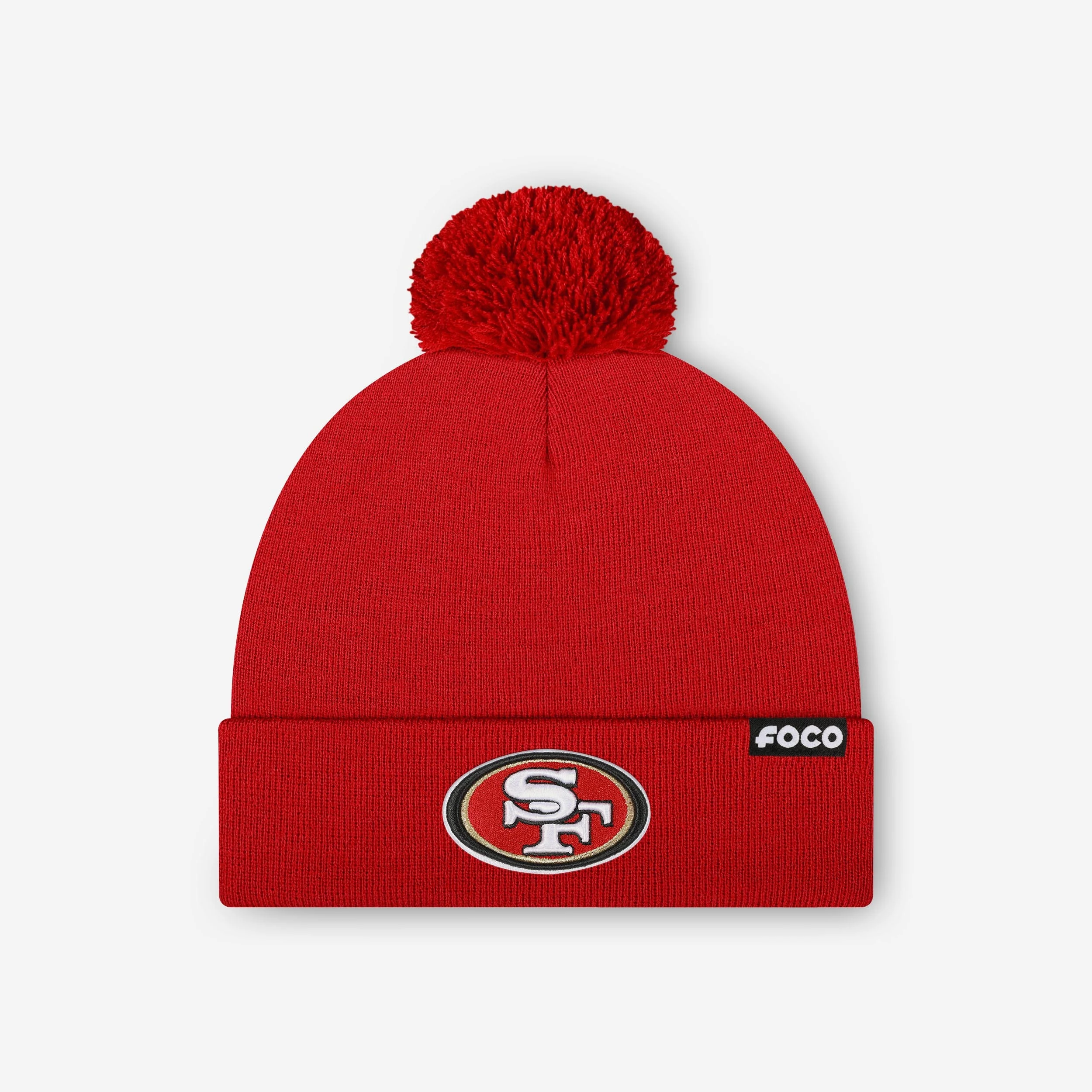 San Francisco 49ers Basic Primary Logo Pom Beanie