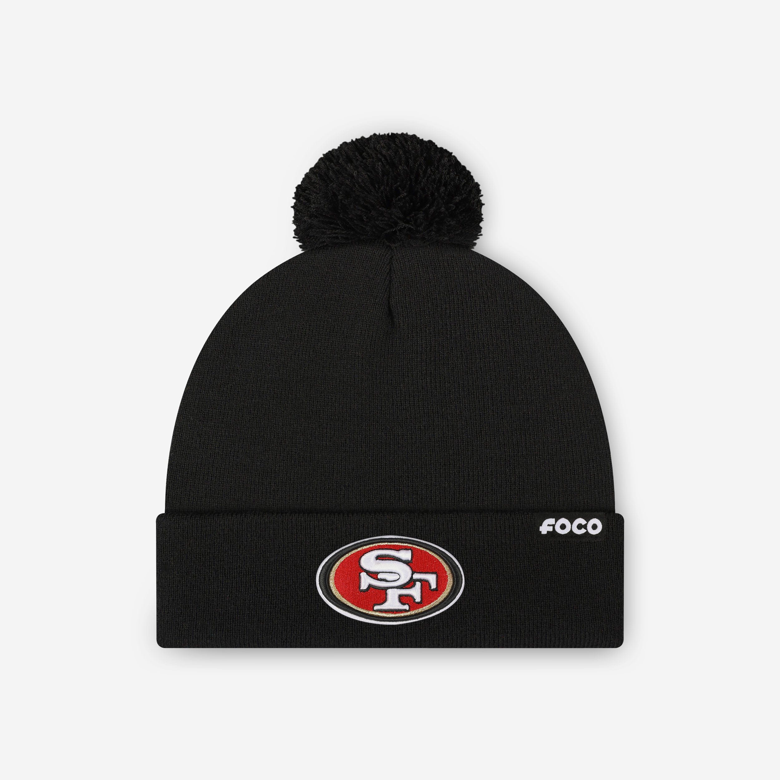 San Francisco 49ers Basic Primary Logo Pom Beanie - Image 3
