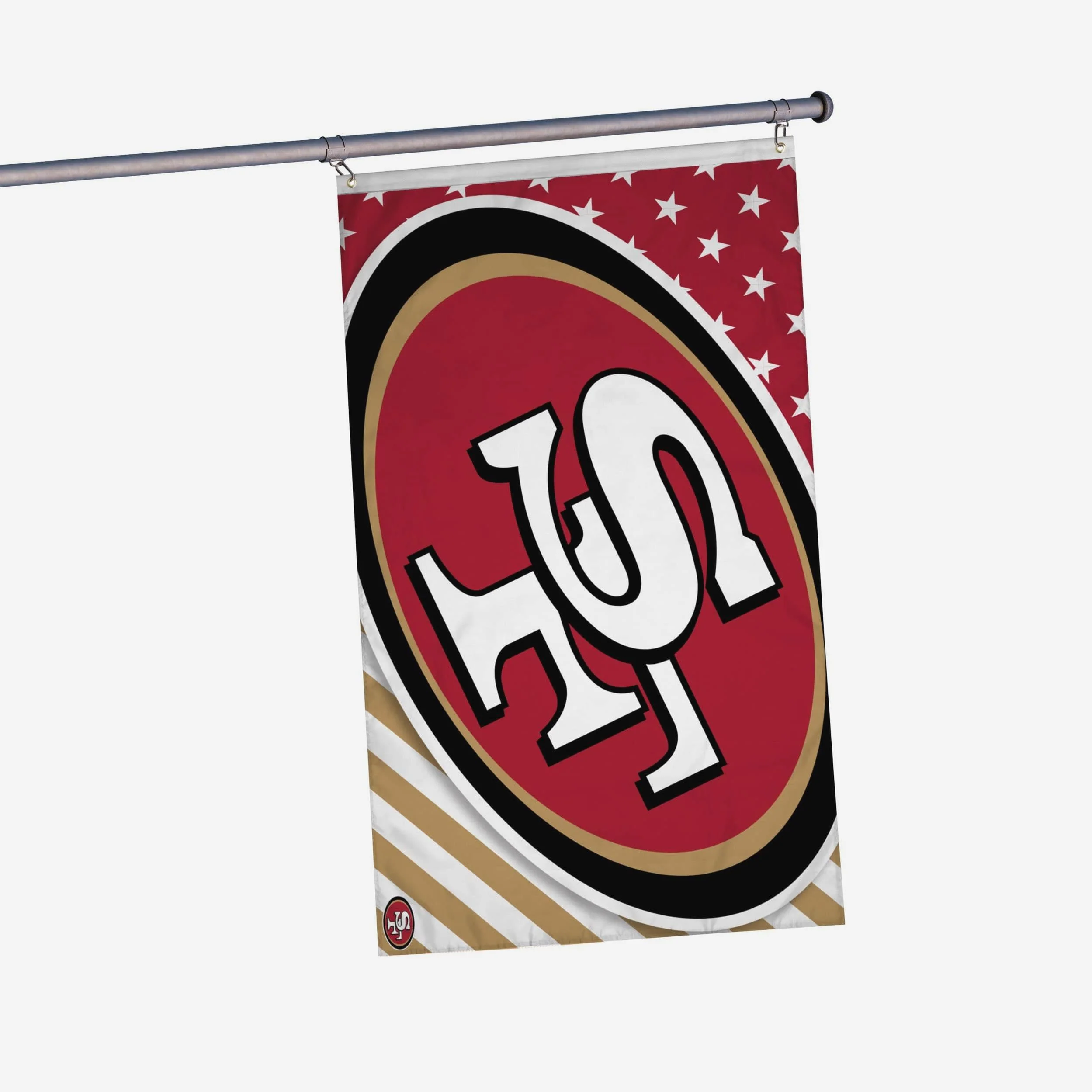 San Francisco 49ers Big Logo Americana Horizontal Flag