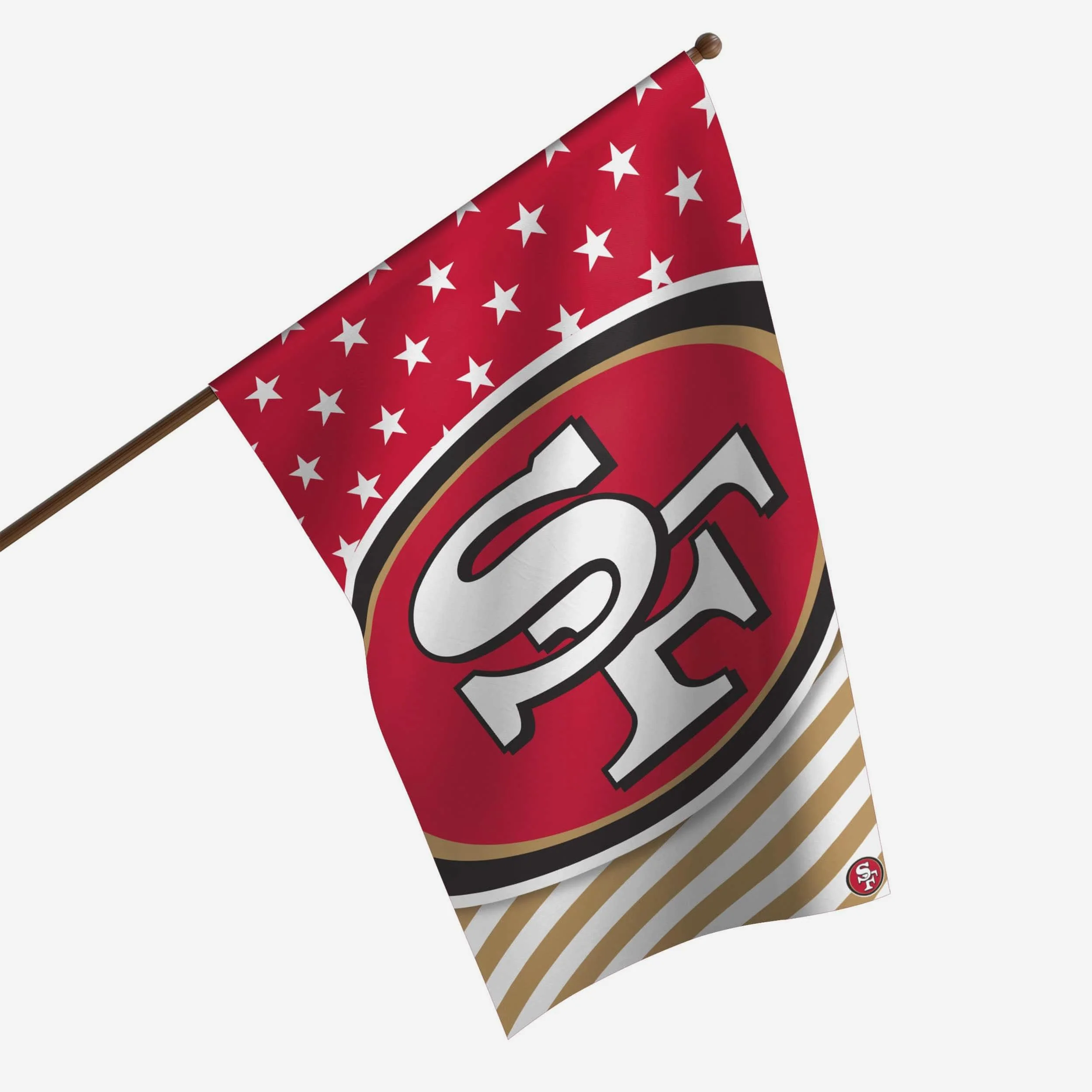San Francisco 49ers Big Logo Americana Vertical Flag
