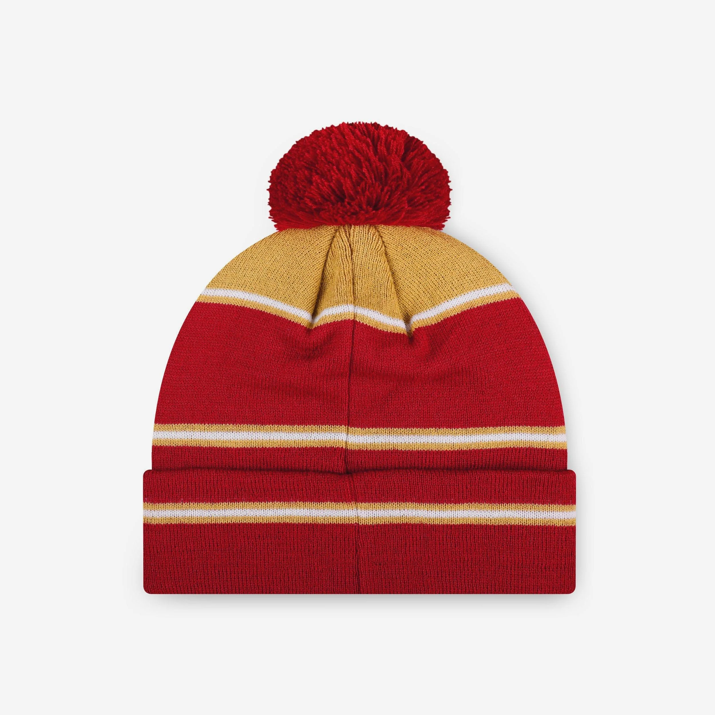 San Francisco 49Ers Big Wordmark Stripe Pom Beanie - Image 2