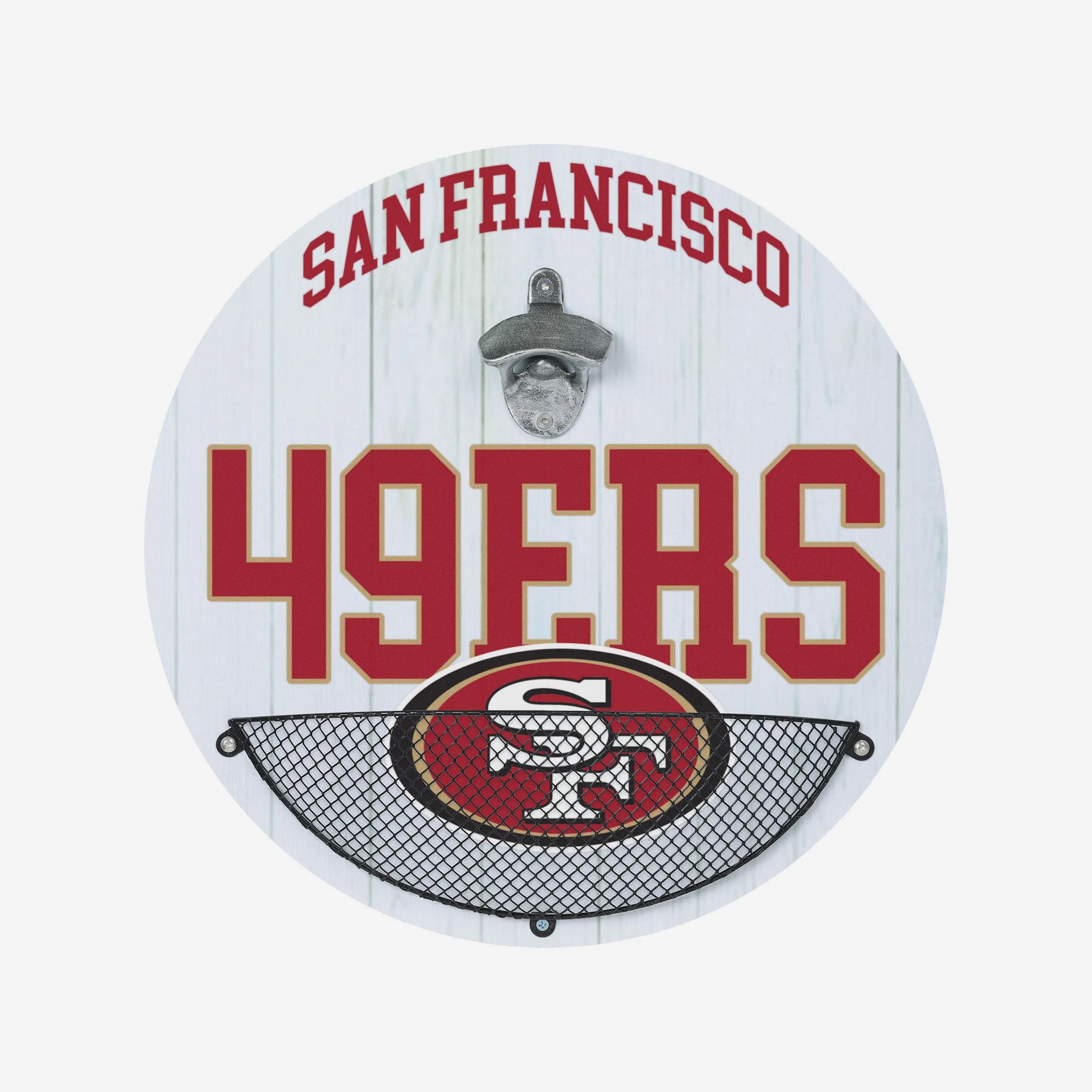 San Francisco 49ers Bottle Opener Cap Catcher Wall Sign