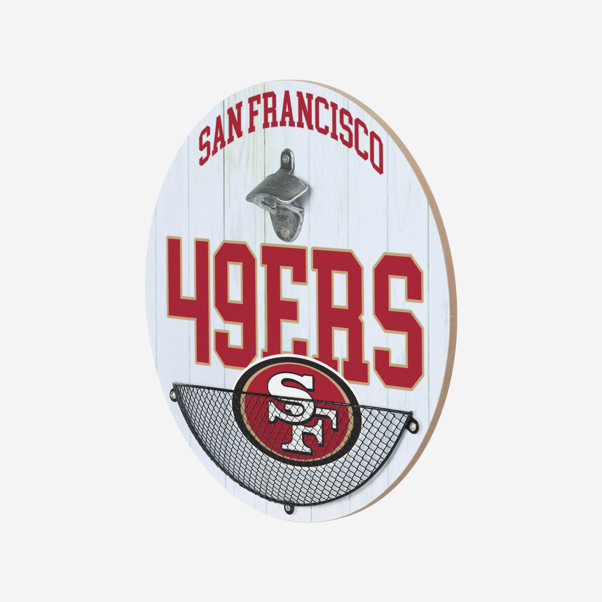 San Francisco 49ers Bottle Opener Cap Catcher Wall Sign - Image 2