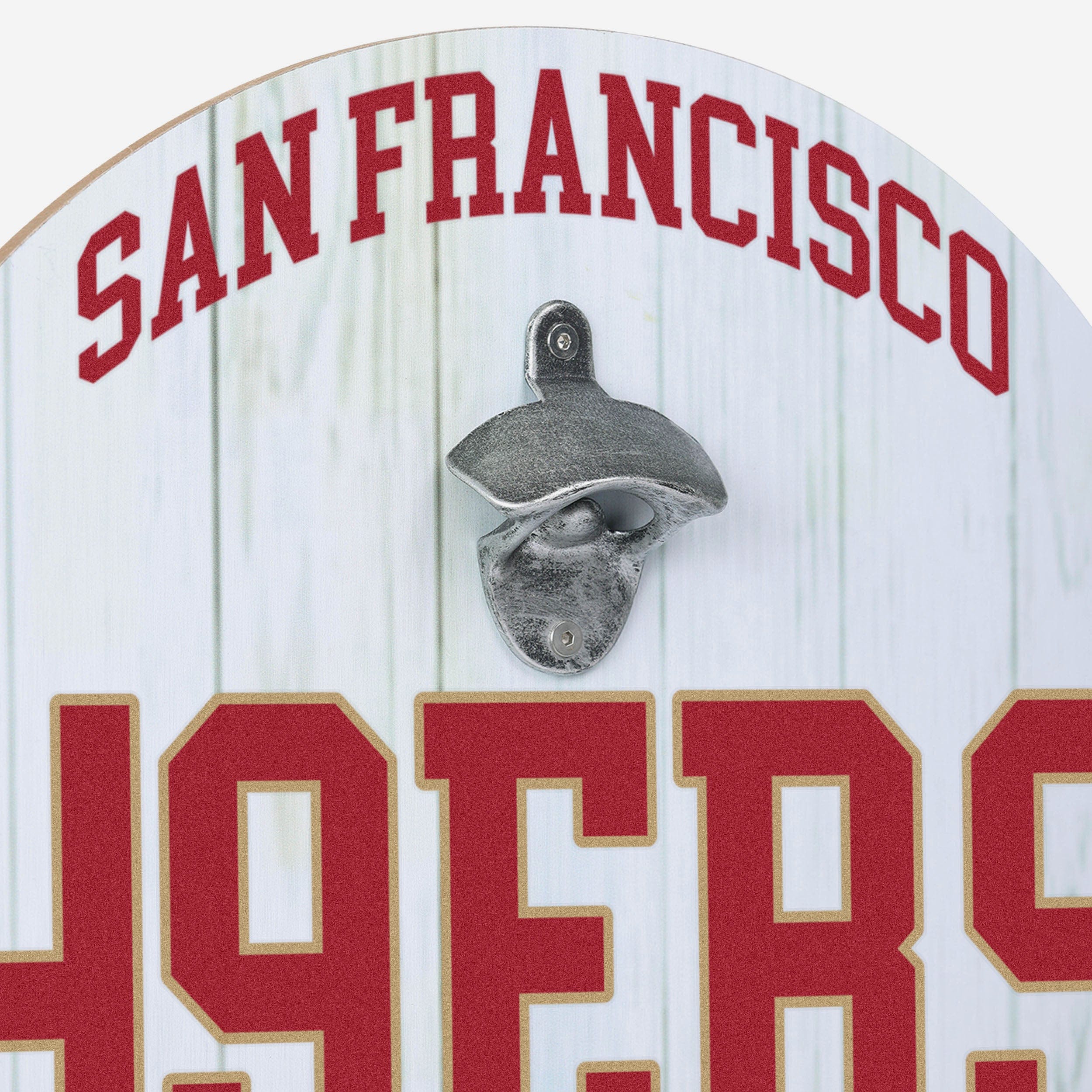San Francisco 49ers Bottle Opener Cap Catcher Wall Sign - Image 3
