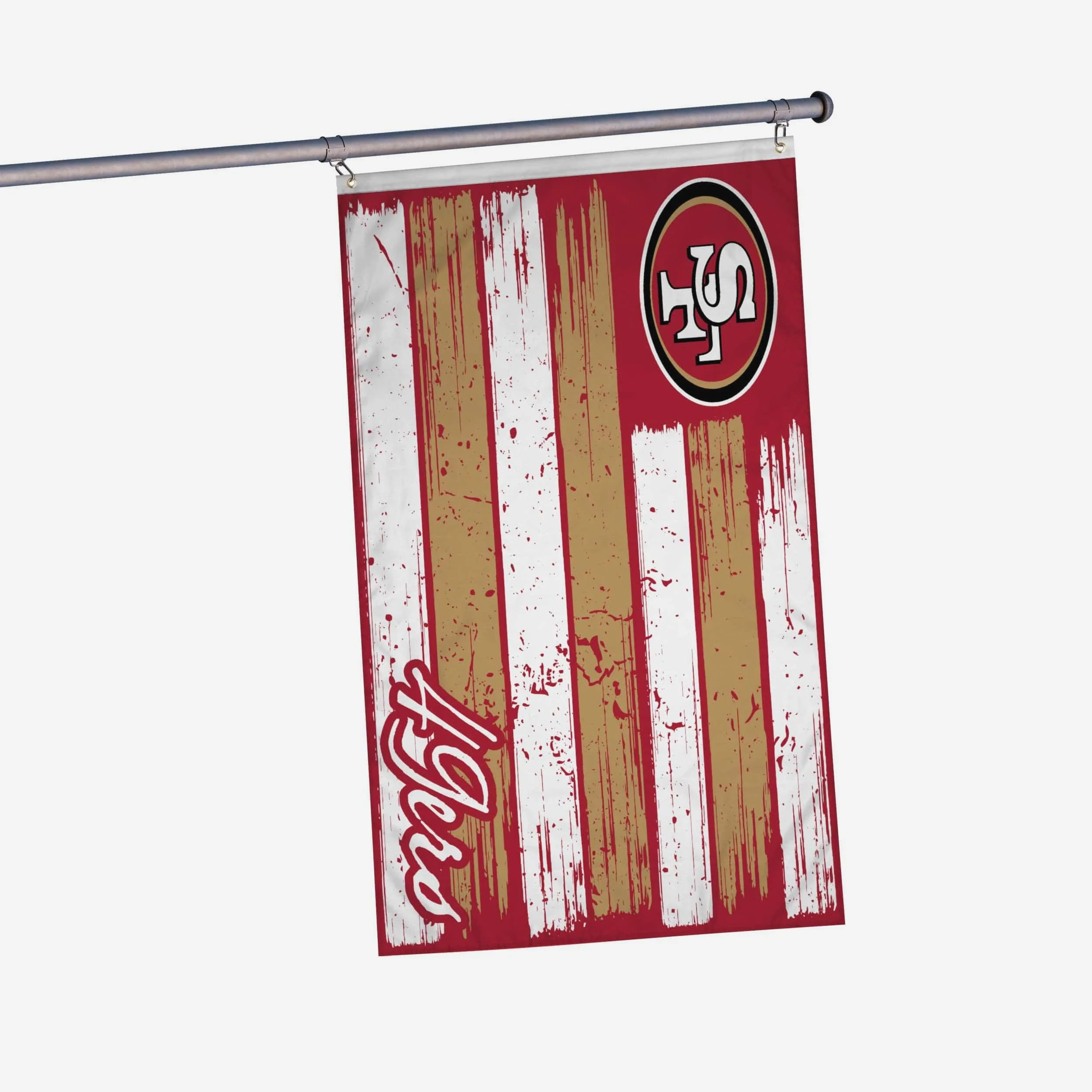 San Francisco 49ers Brushstroke Americana Horizontal Flag
