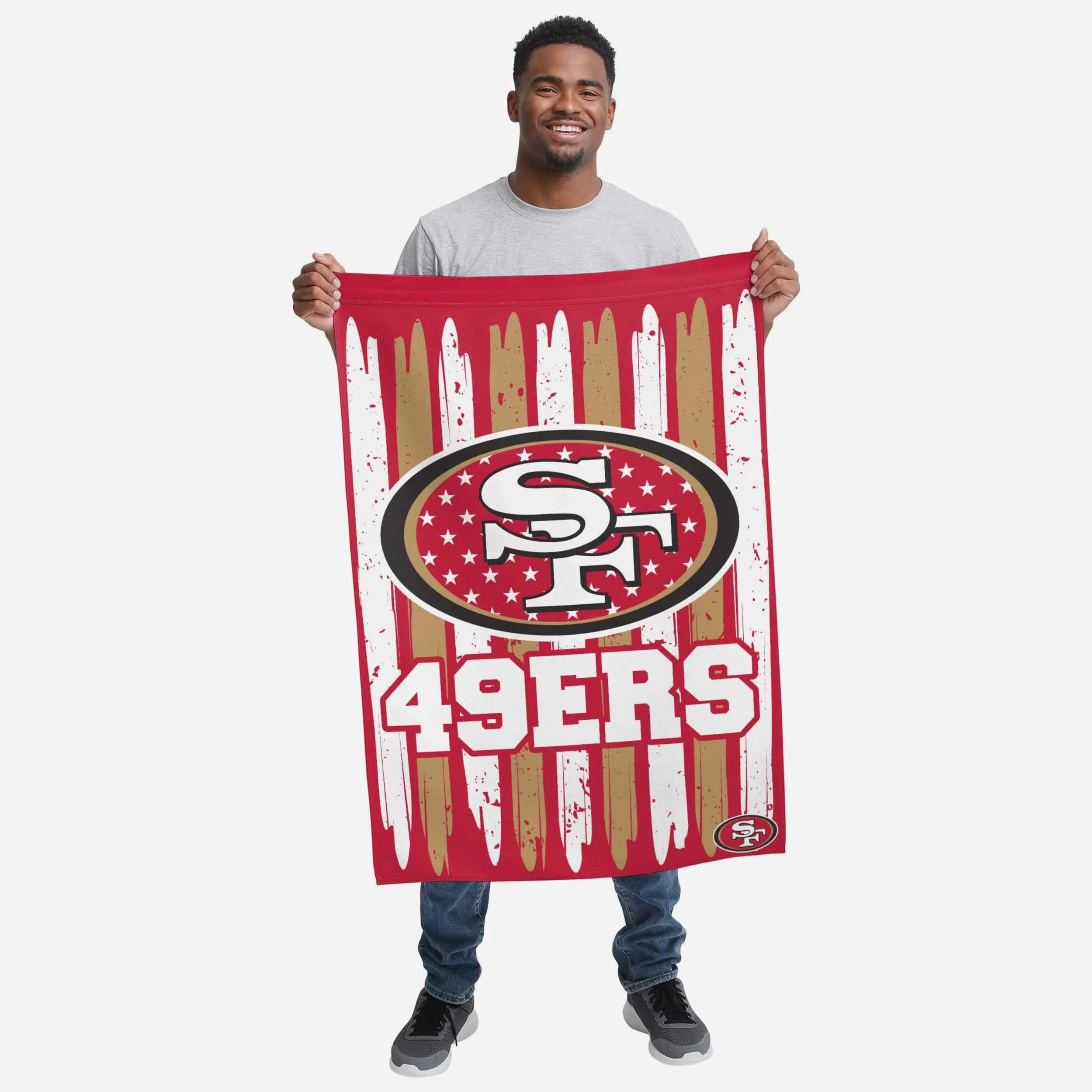 San Francisco 49ers Brushstroke Americana Vertical Flag - Image 2
