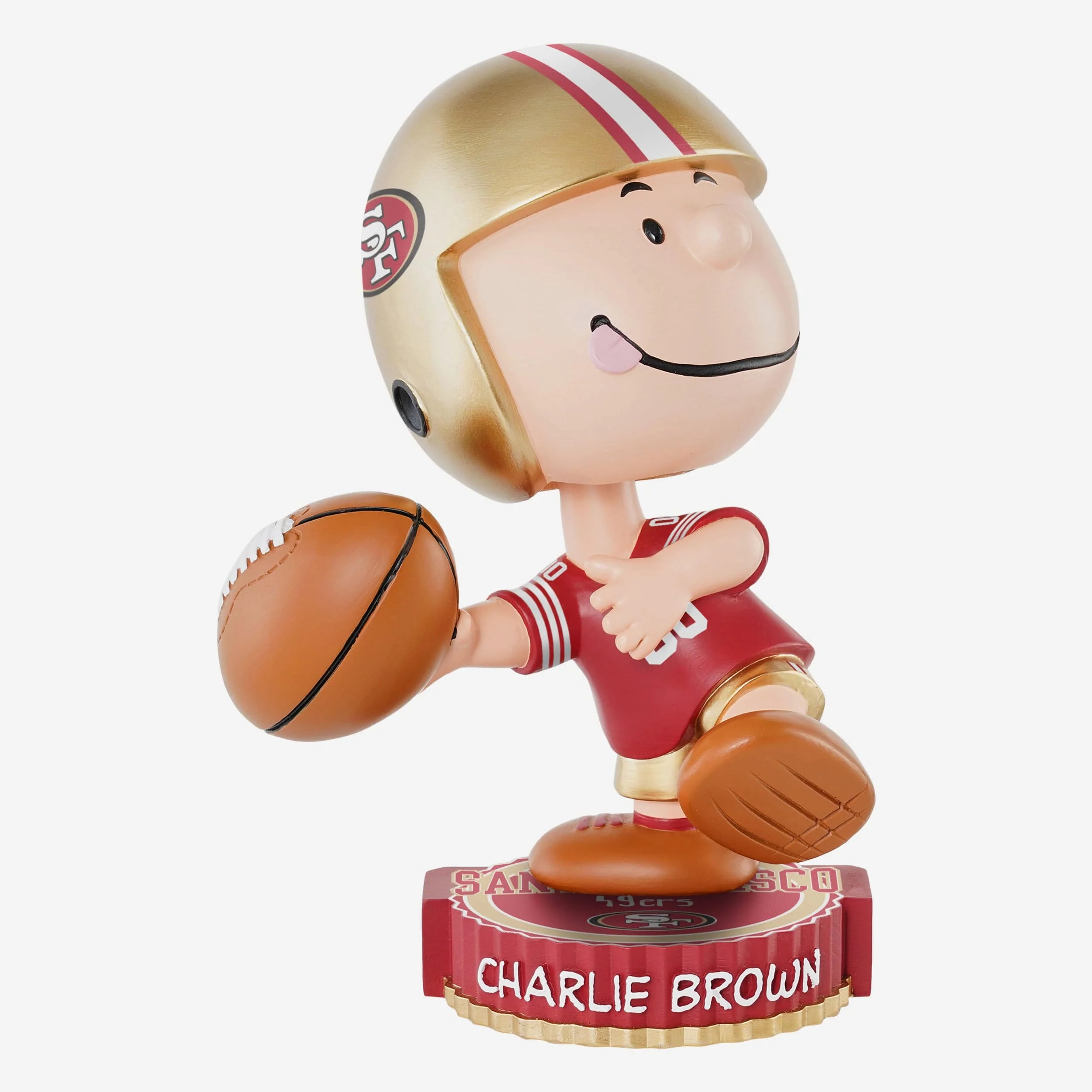 San Francisco 49ers Charlie Brown Peanuts Bighead Bobblehead
