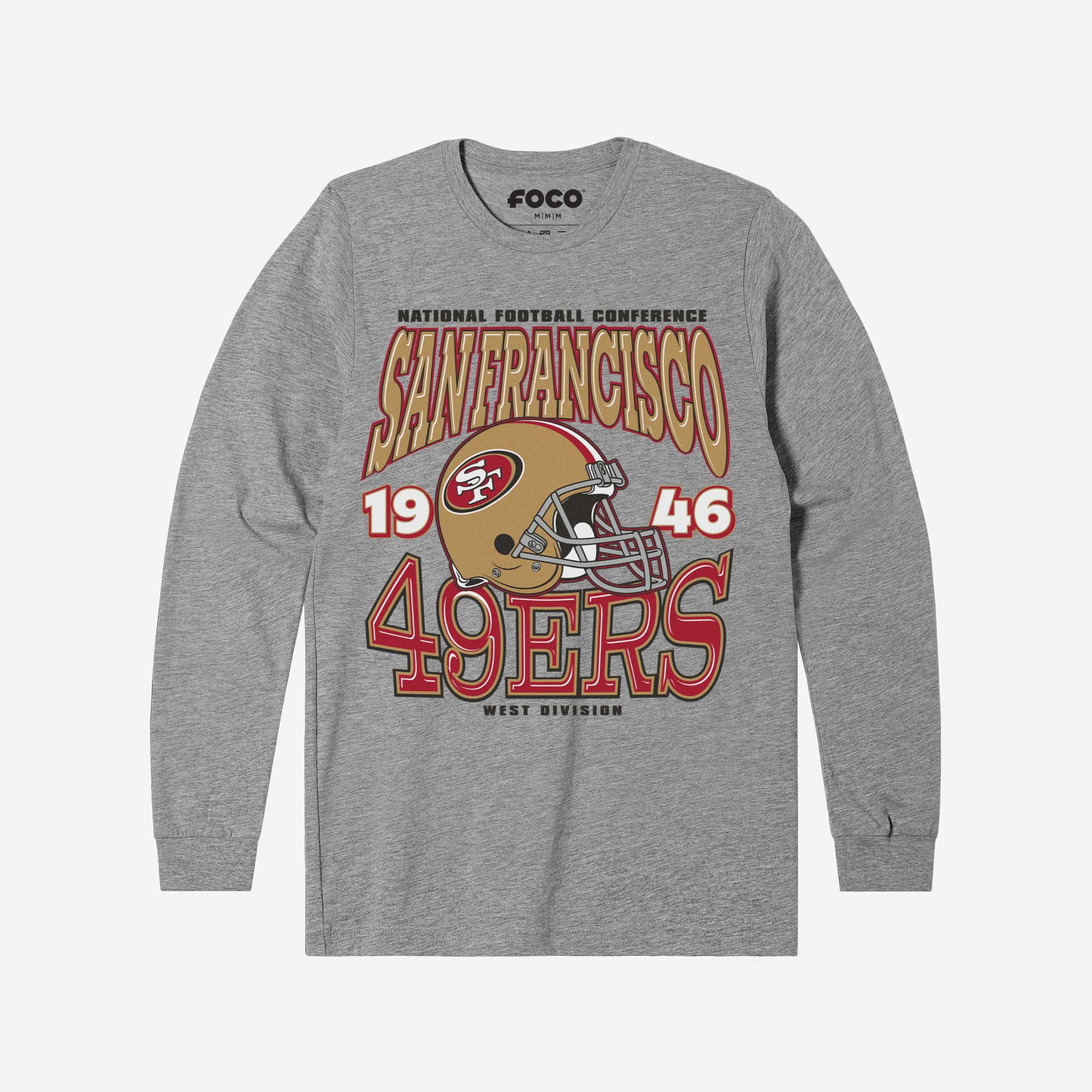San Francisco 49ers Classic Team Helmet Long Sleeve T-Shirt