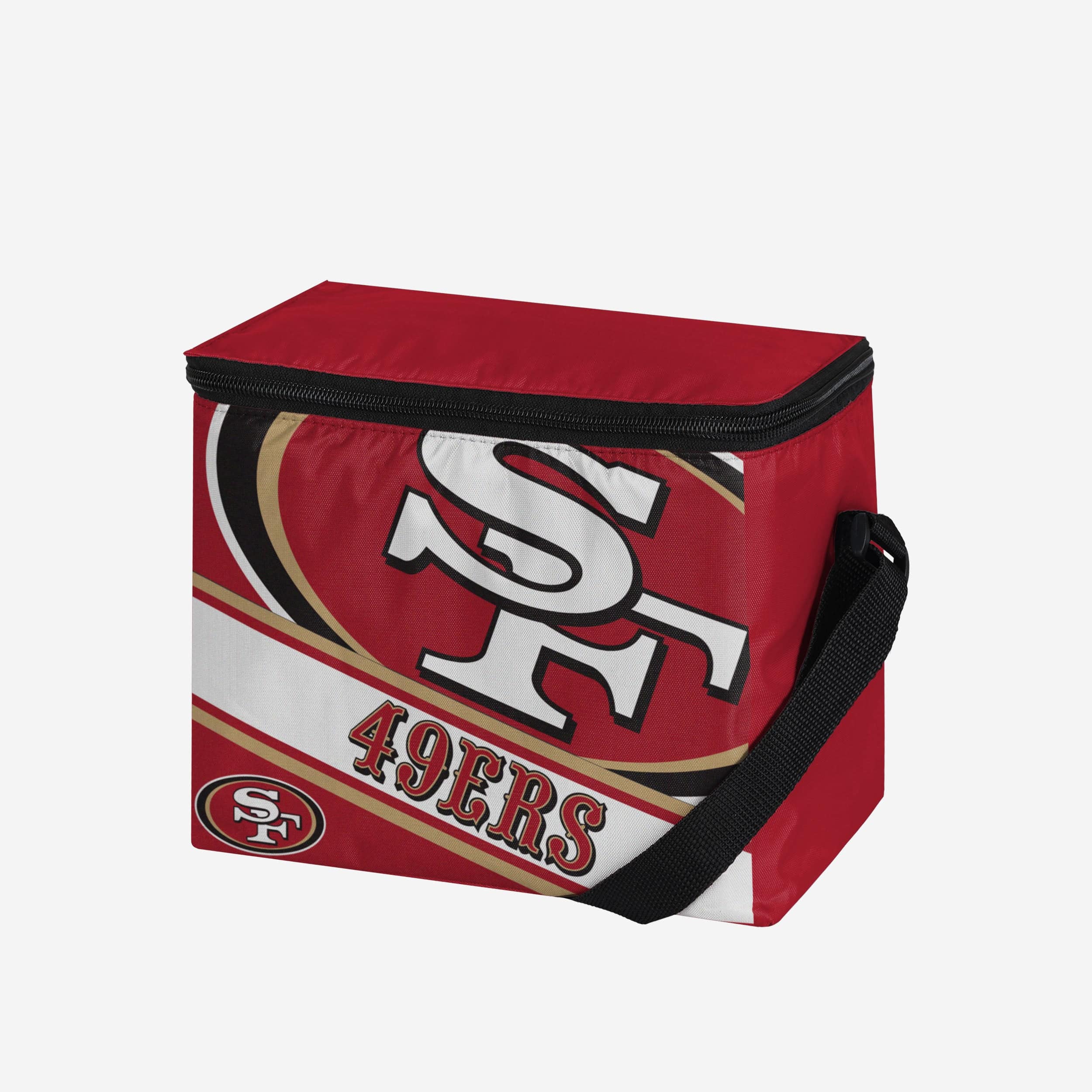 San Francisco 49ers Exclusive Big Logo Stripe 6 Pack Cooler - Image 2