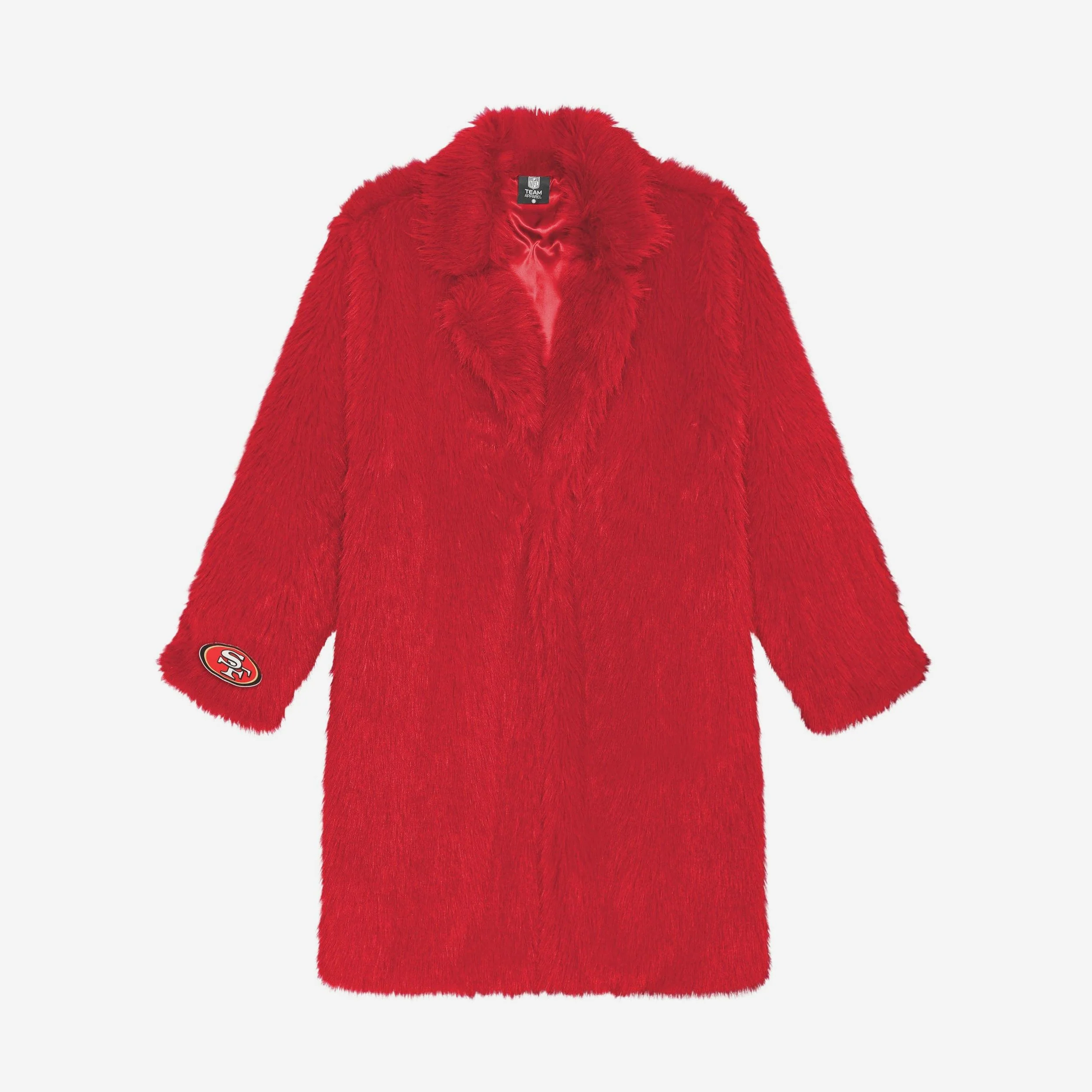 San Francisco 49ers Faux Fur Long Jacket - Image 4