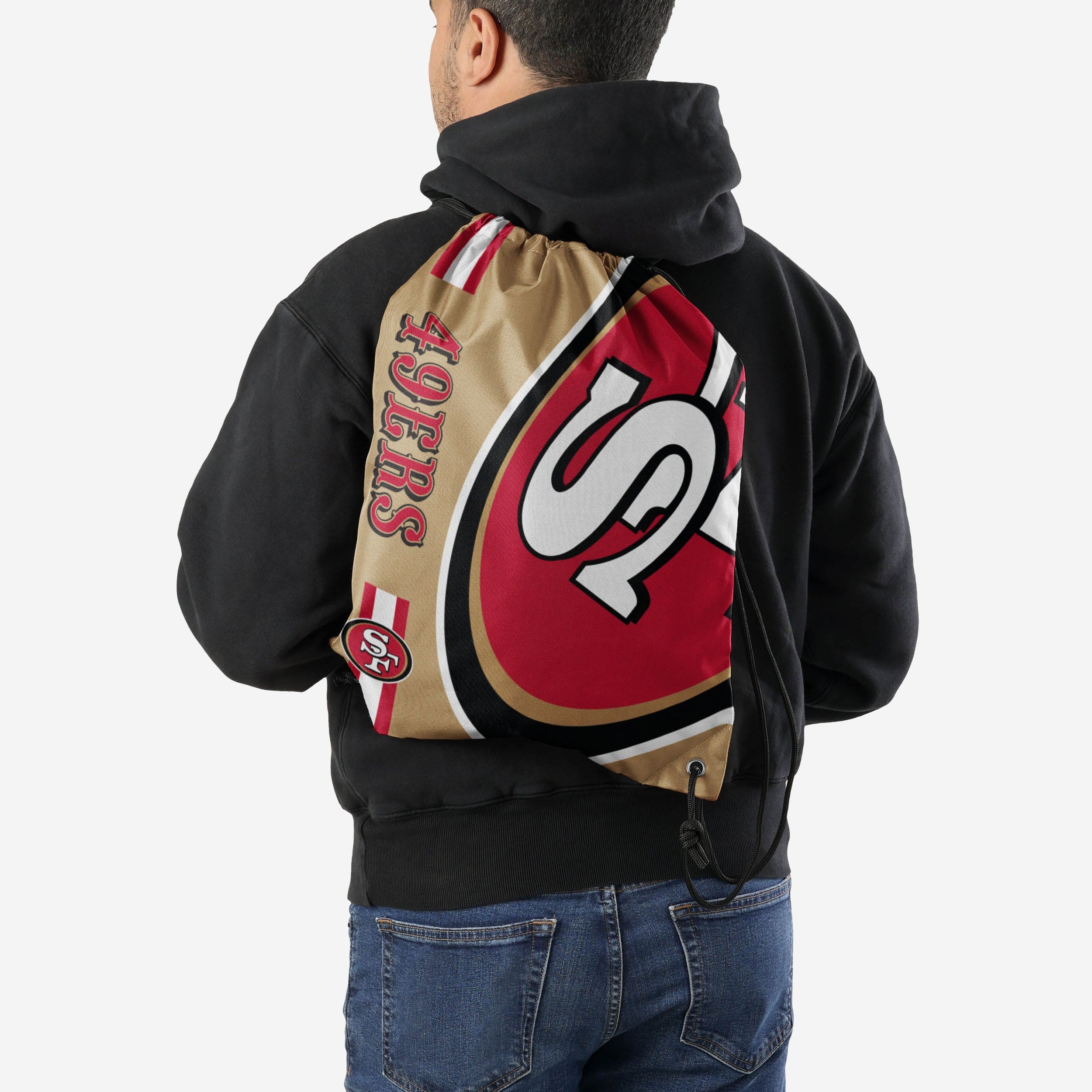 San Francisco 49ers Gold Alternate Color Big Logo Drawstring Backpack - Image 2