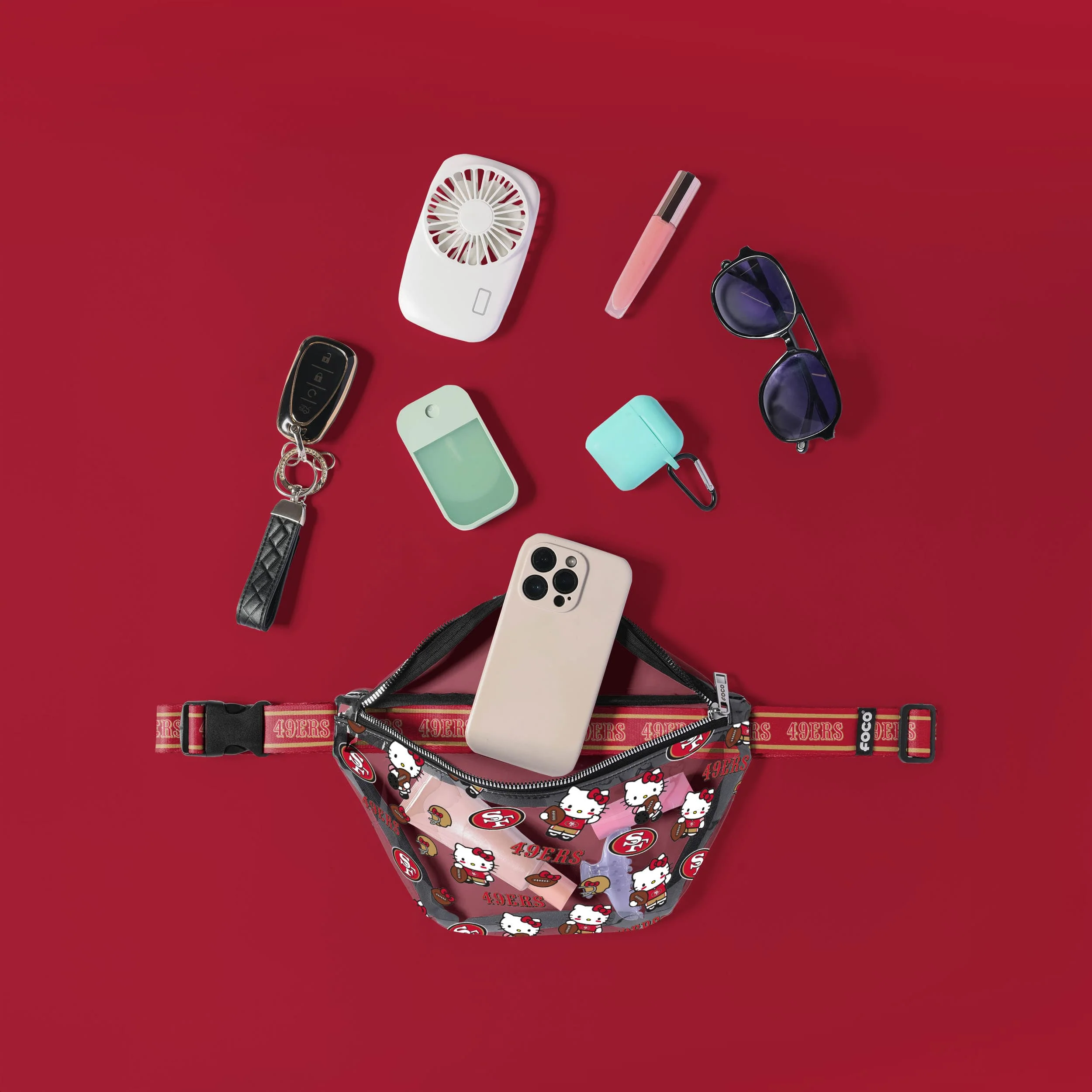San Francisco 49ers Hello Kitty® Clear Fanny Pack - Image 3