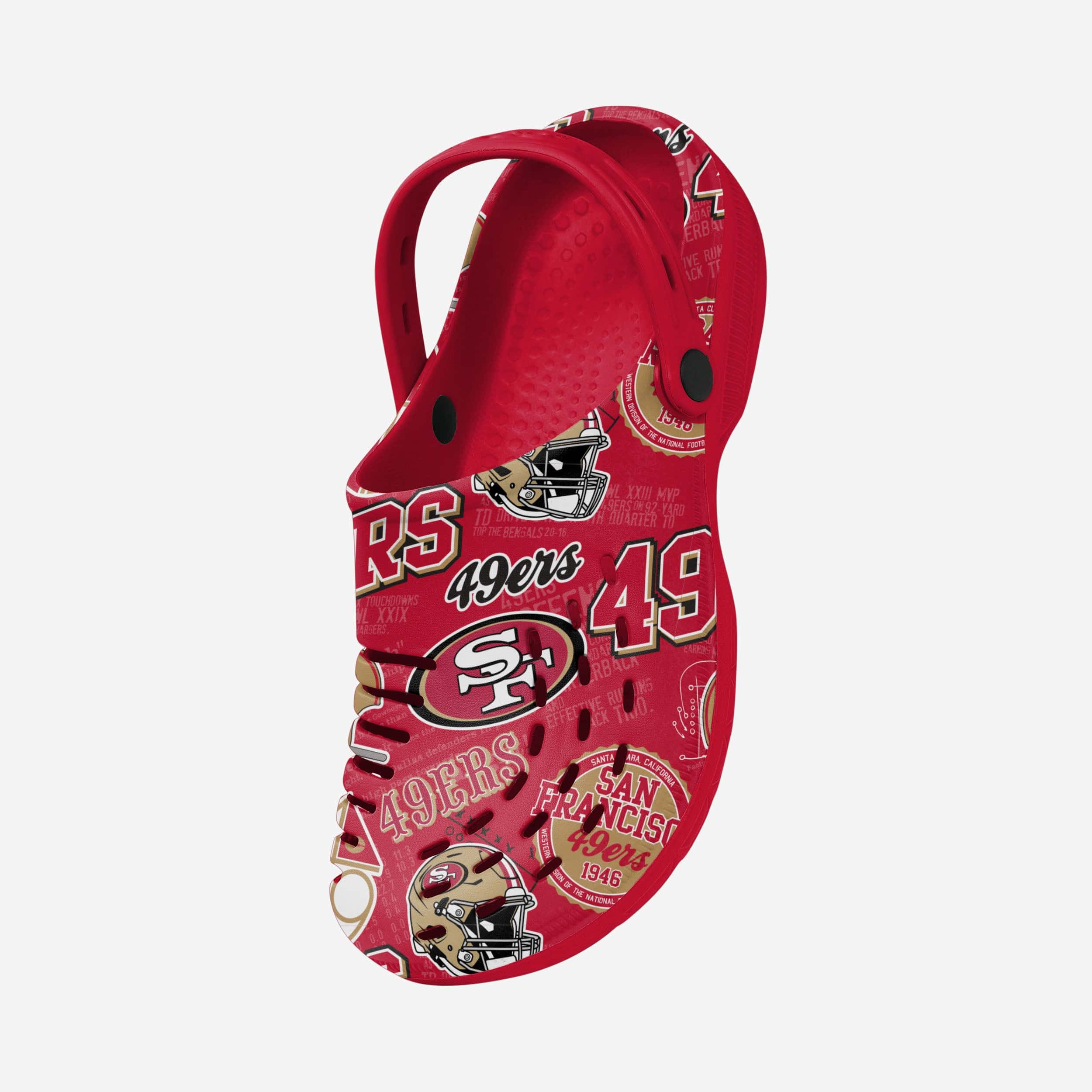 San Francisco 49ers Historic Print Clog With Strap - Image 2
