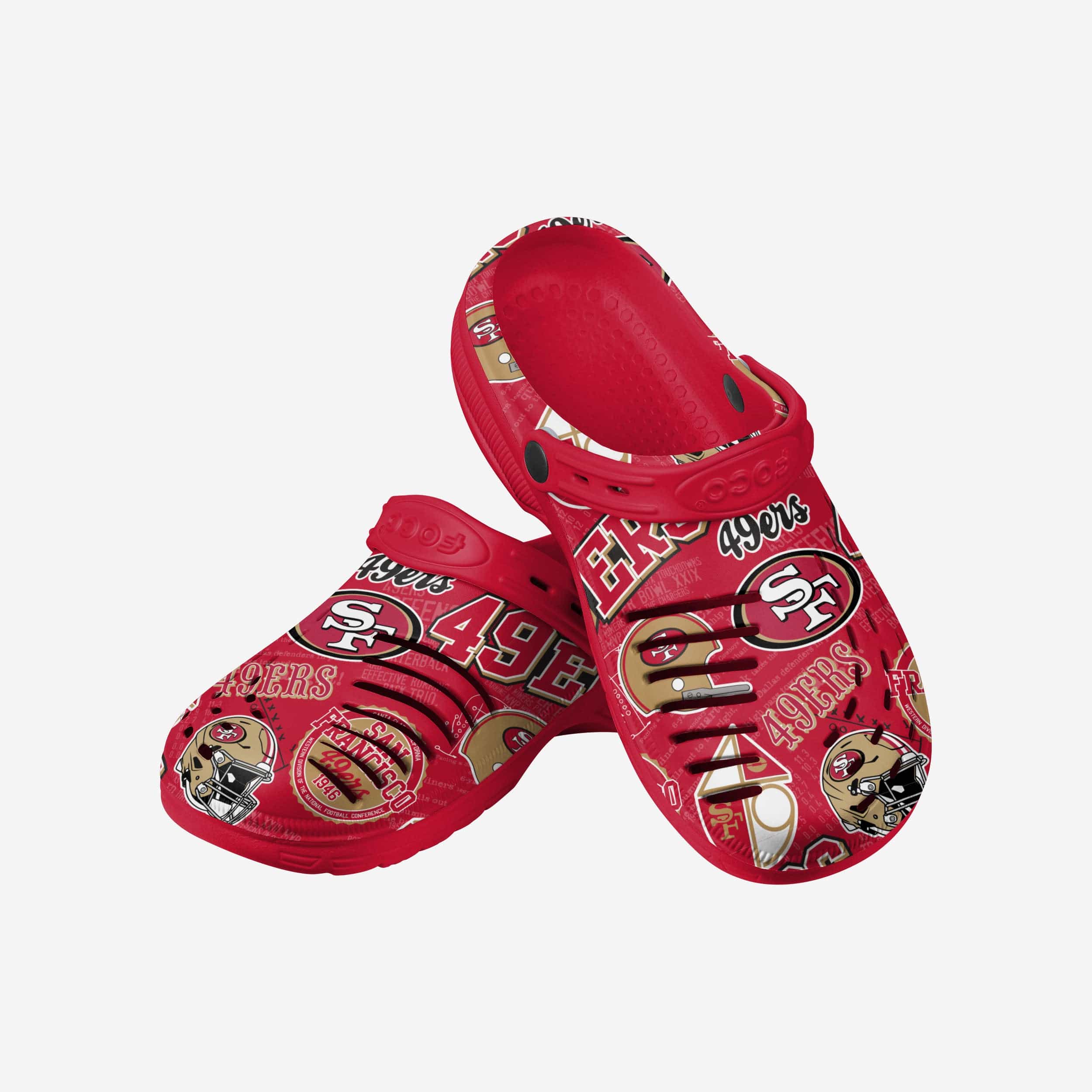 San Francisco 49ers Historic Print Clog With Strap - Image 3