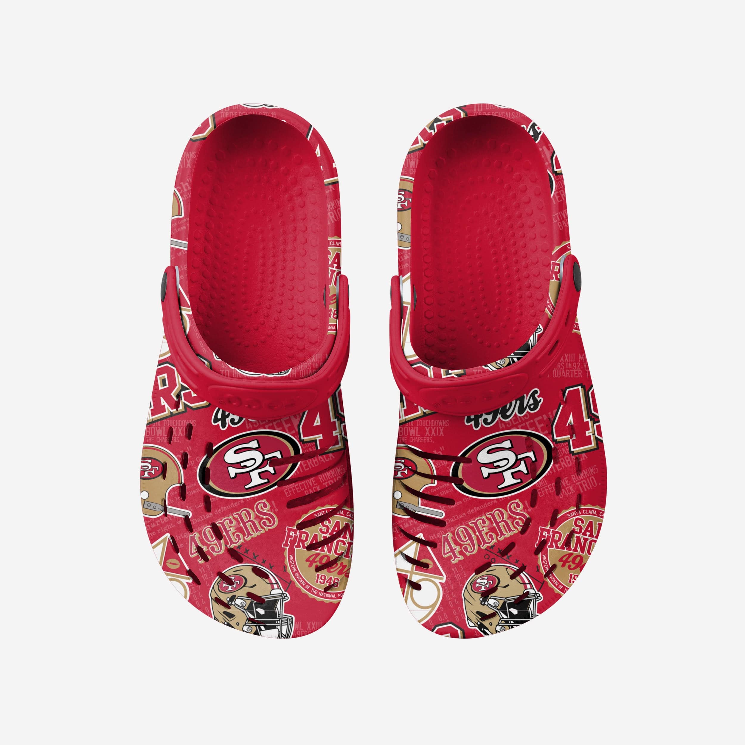 San Francisco 49ers Historic Print Clog With Strap - Image 4